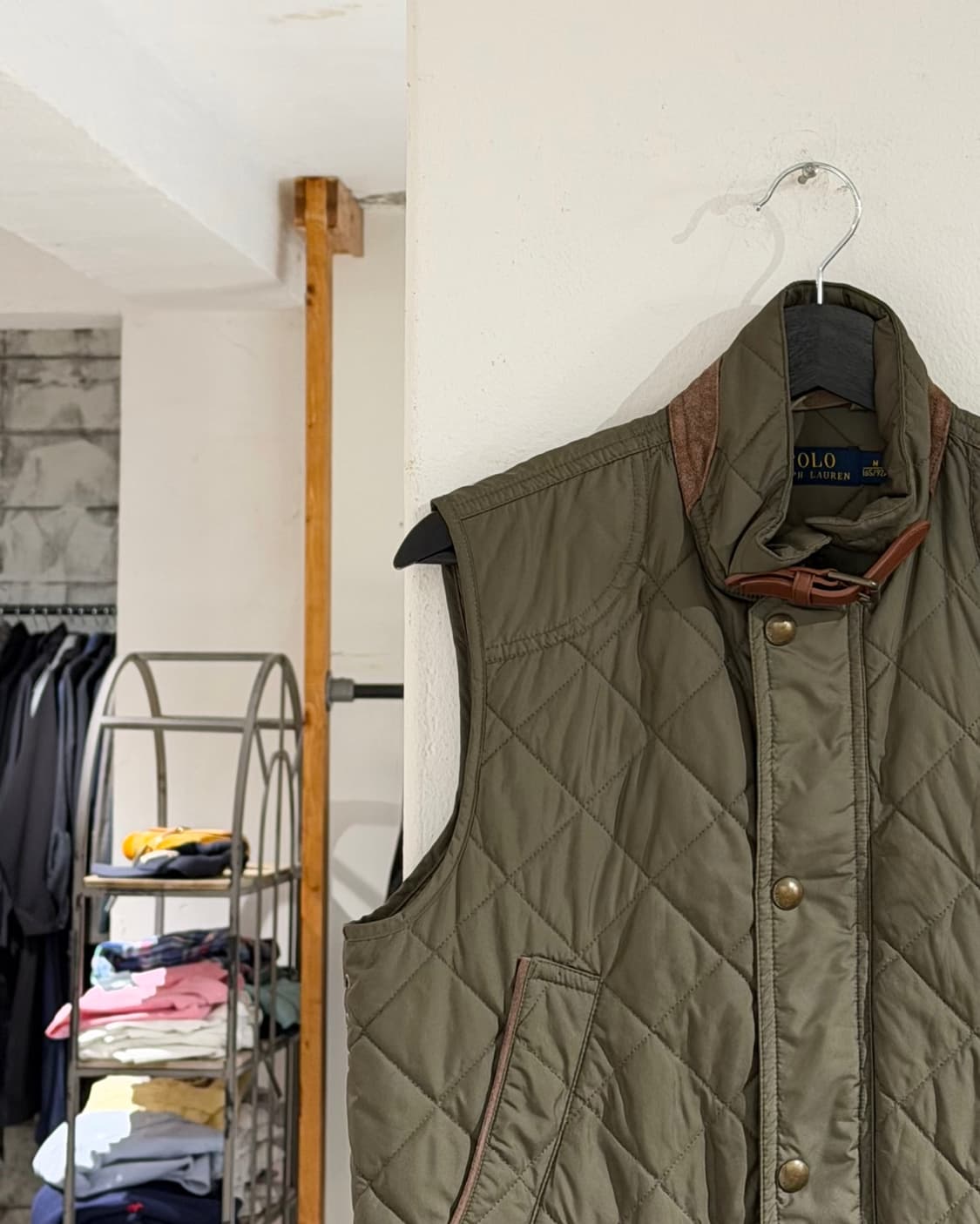 폴로 랄프로렌 카키 퀼팅 베스트 자켓 상품이미지2