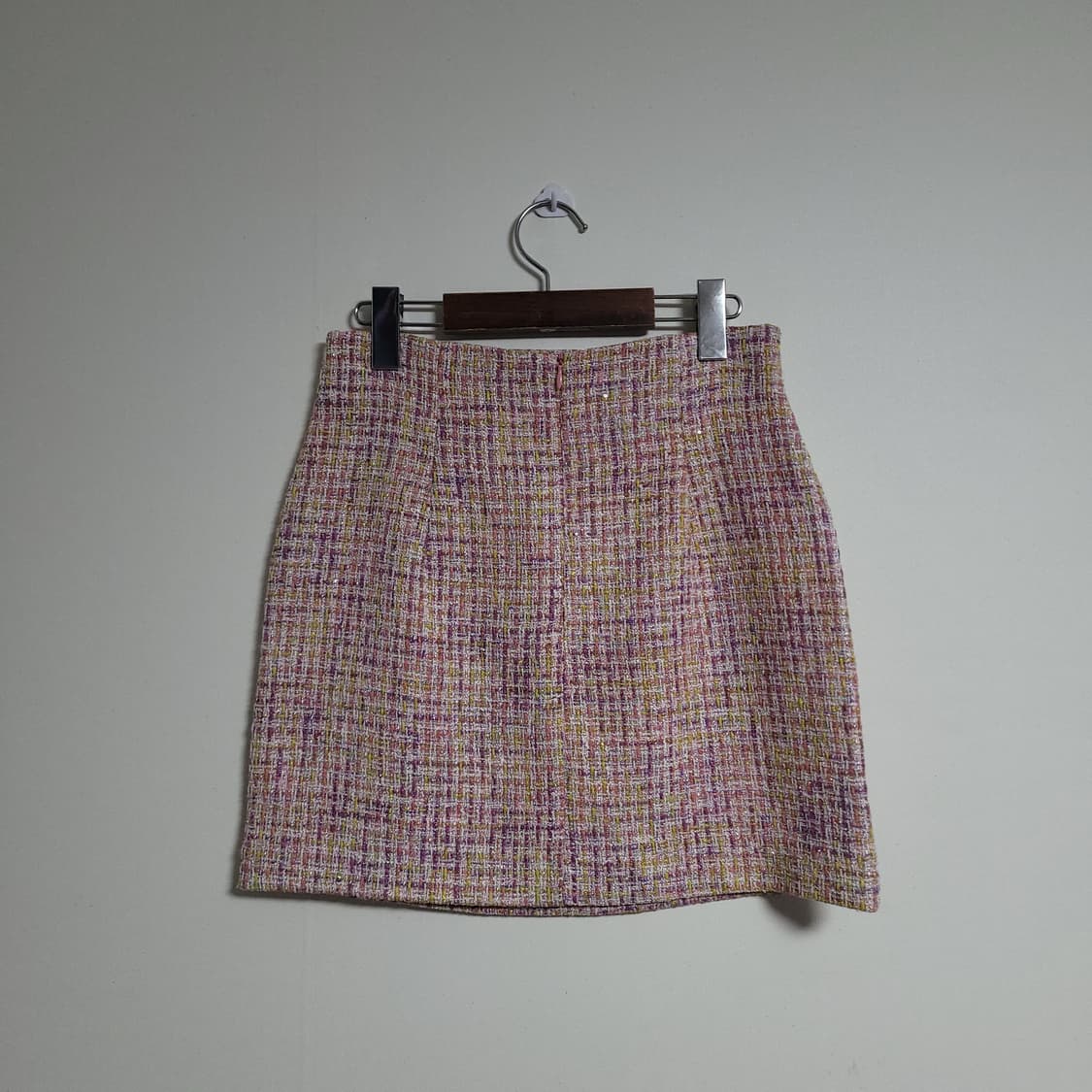 (S) 새상품 ZARA 자라 트위드 미니 스커트 핑크 상품이미지2