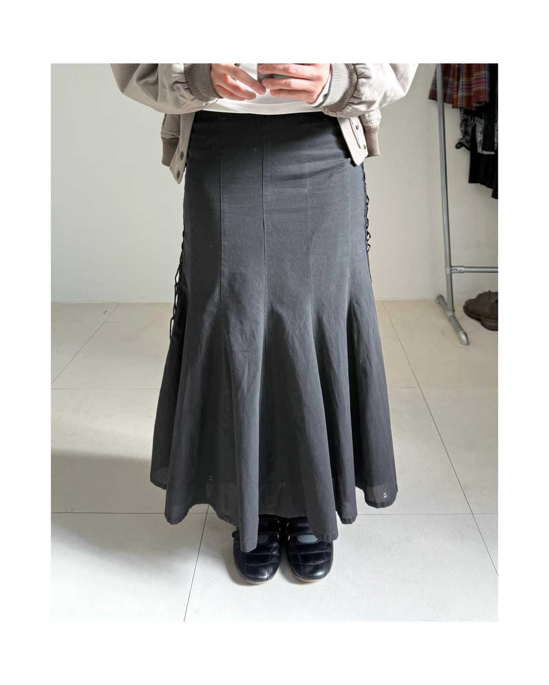 빈티지 레이스업 스커트 상품이미지1