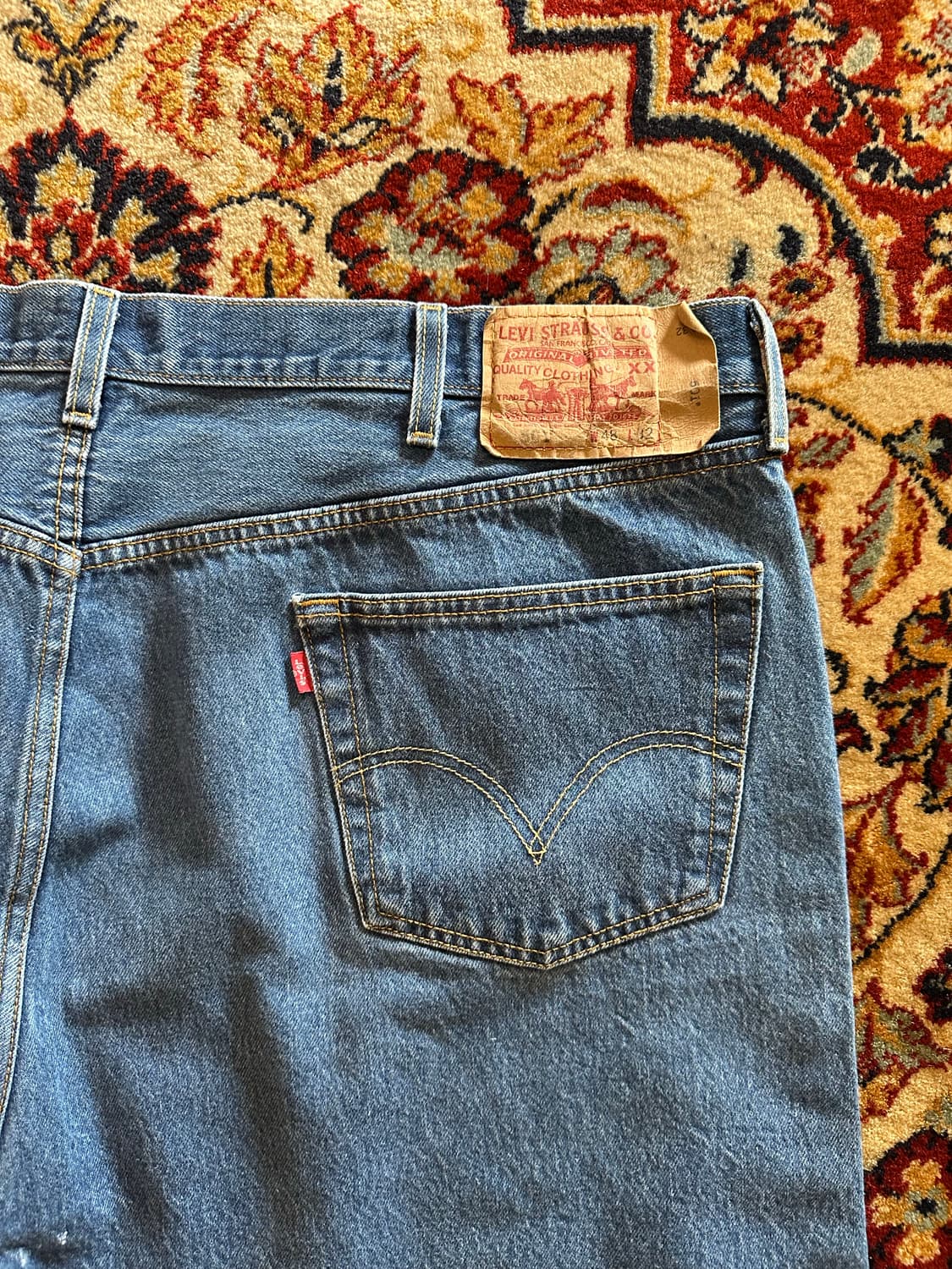 00s 리바이스 501 와이드 크롭데님 팬츠 (W48) 상품이미지7