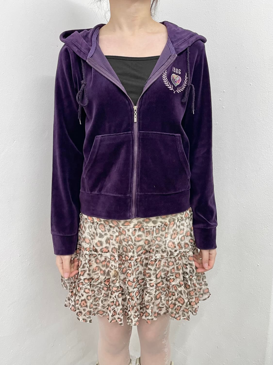 갸루 레오파드 캉캉 스커트 상품이미지3