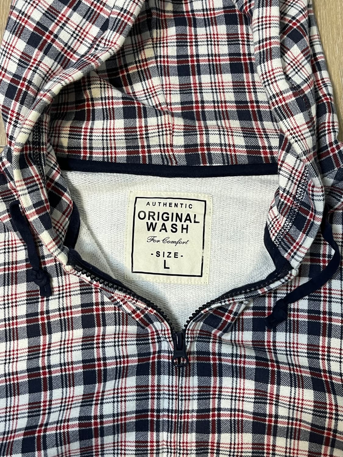 올드 유니클로 체크 후드집업 상품이미지7