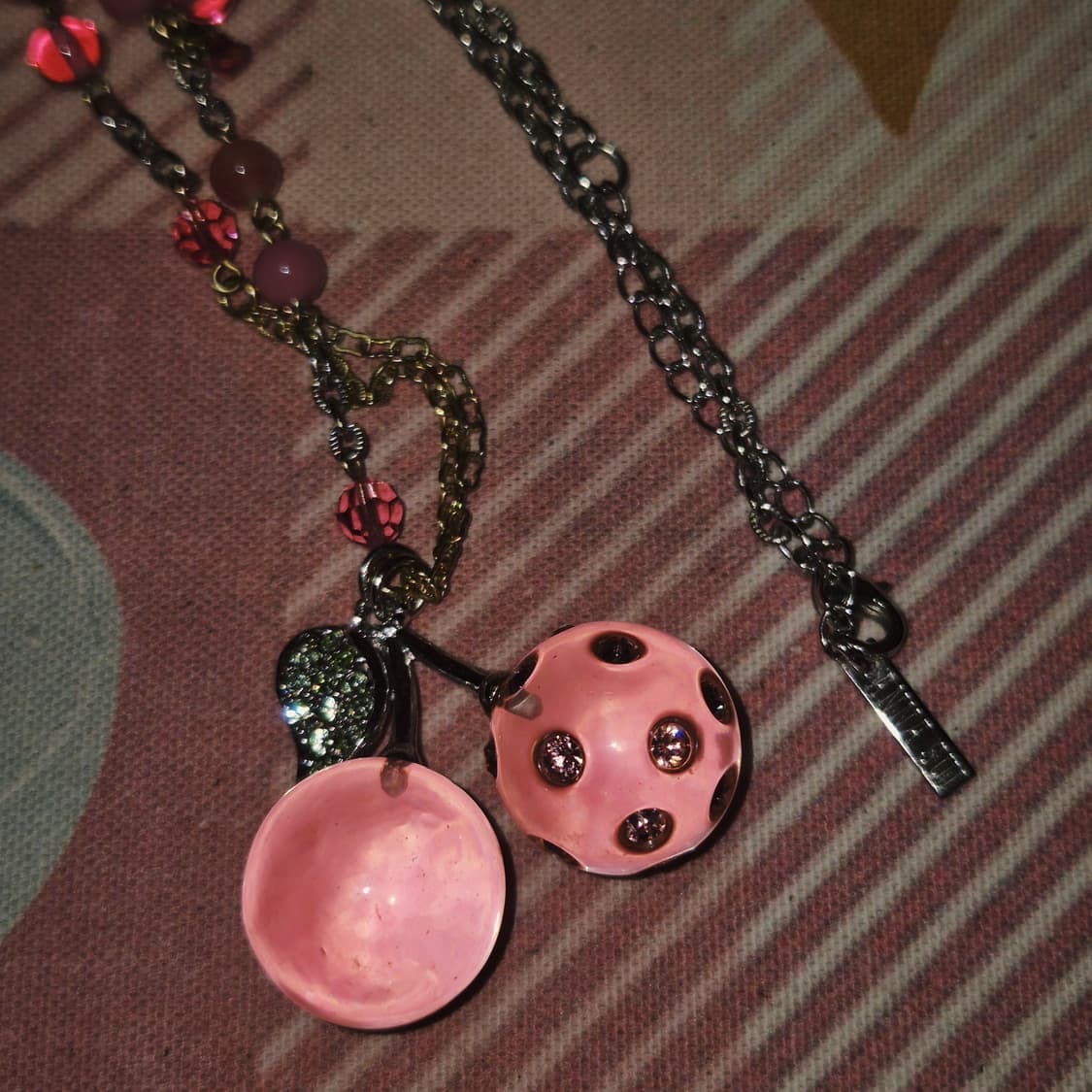 05s 레어 안나수이 빅 체리 큐빅 목걸이 상품이미지9