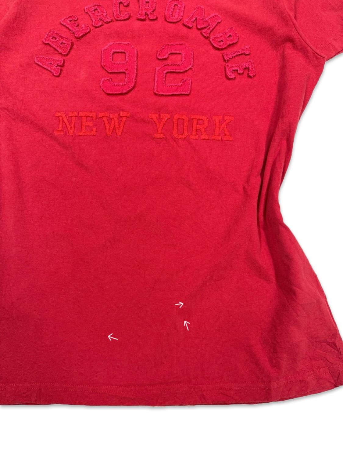 빈티지 아베크롬비 레드 패치 로고 반팔티 상품이미지4