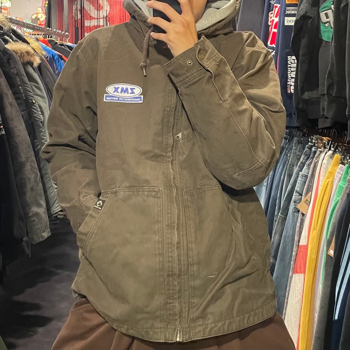 [IM] VTG 빈티지 브라운 후드워크자켓  상품이미지2