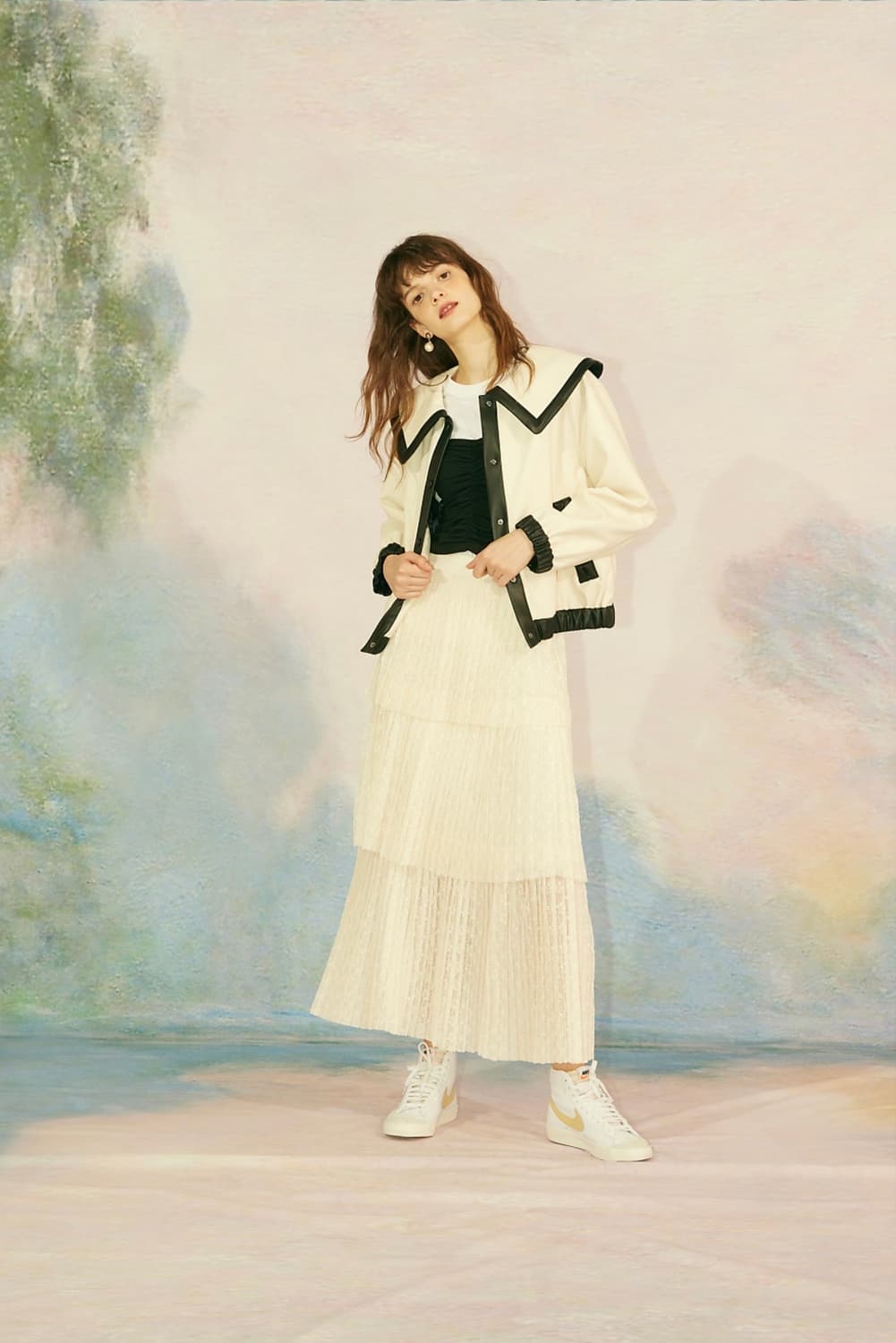 쟈니헤잇재즈 에코 레더 점퍼 아이보리 [임수향, 박하선 착용] 상품이미지4