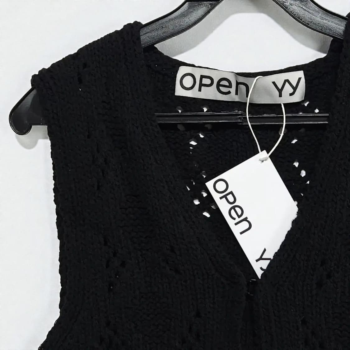 OPEN YY 오픈와이와이 아가일 포인텔 니트 베스트 / 새상품 상품이미지4