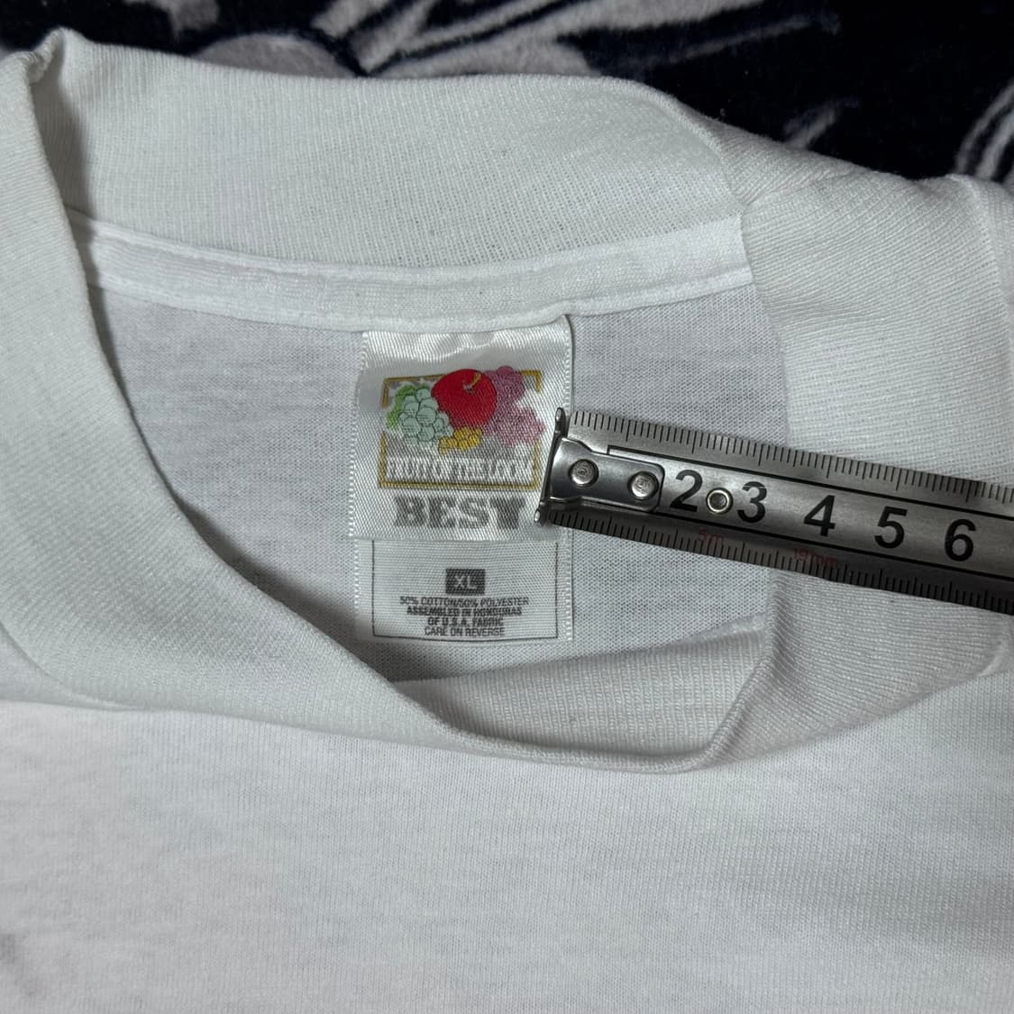 (XL) 90s 빈티지 DARE 화이트 티셔츠 후룻 상품이미지2