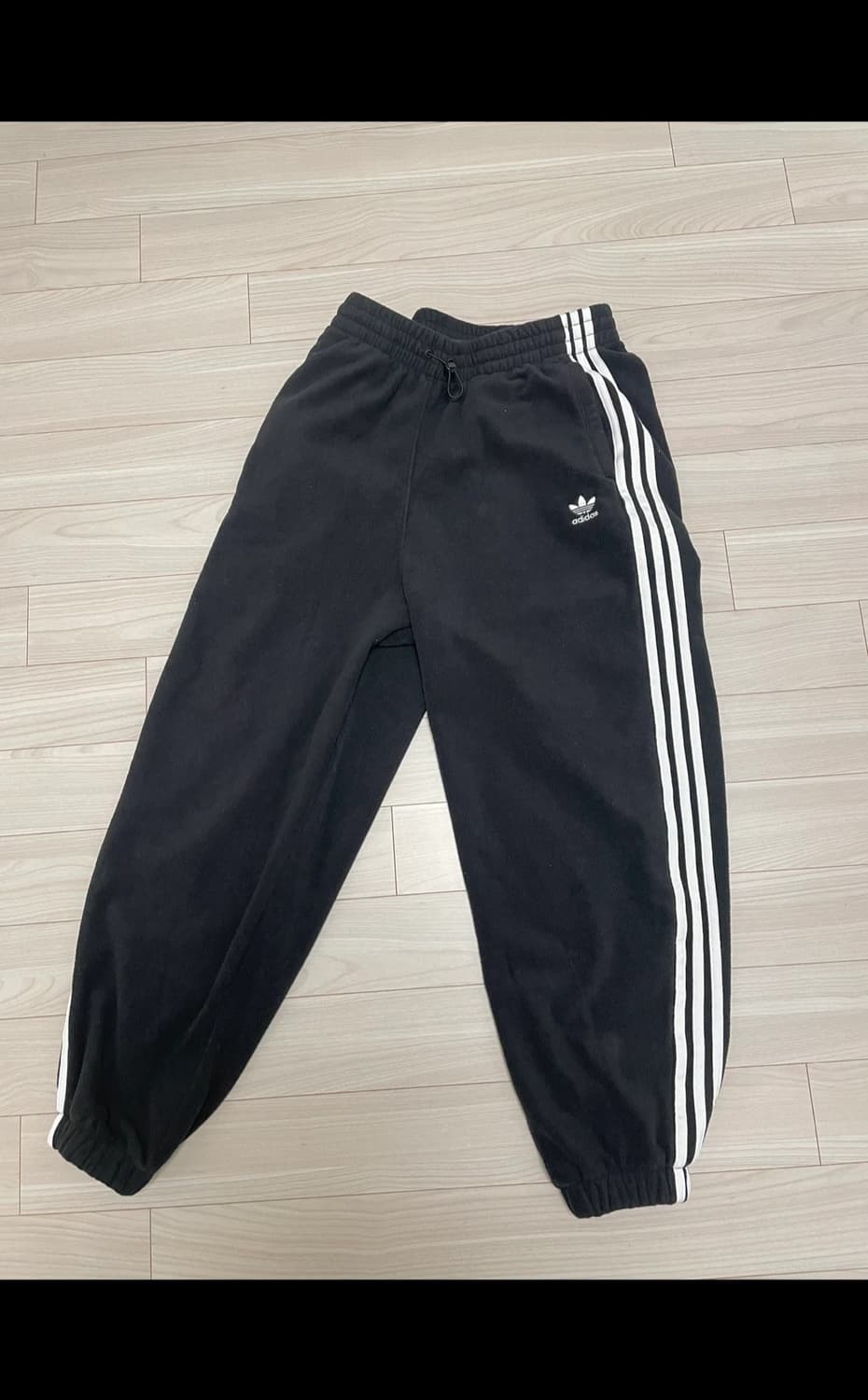 아디다스 후리스 기모 조거 팬츠 블랙 L 상품이미지2