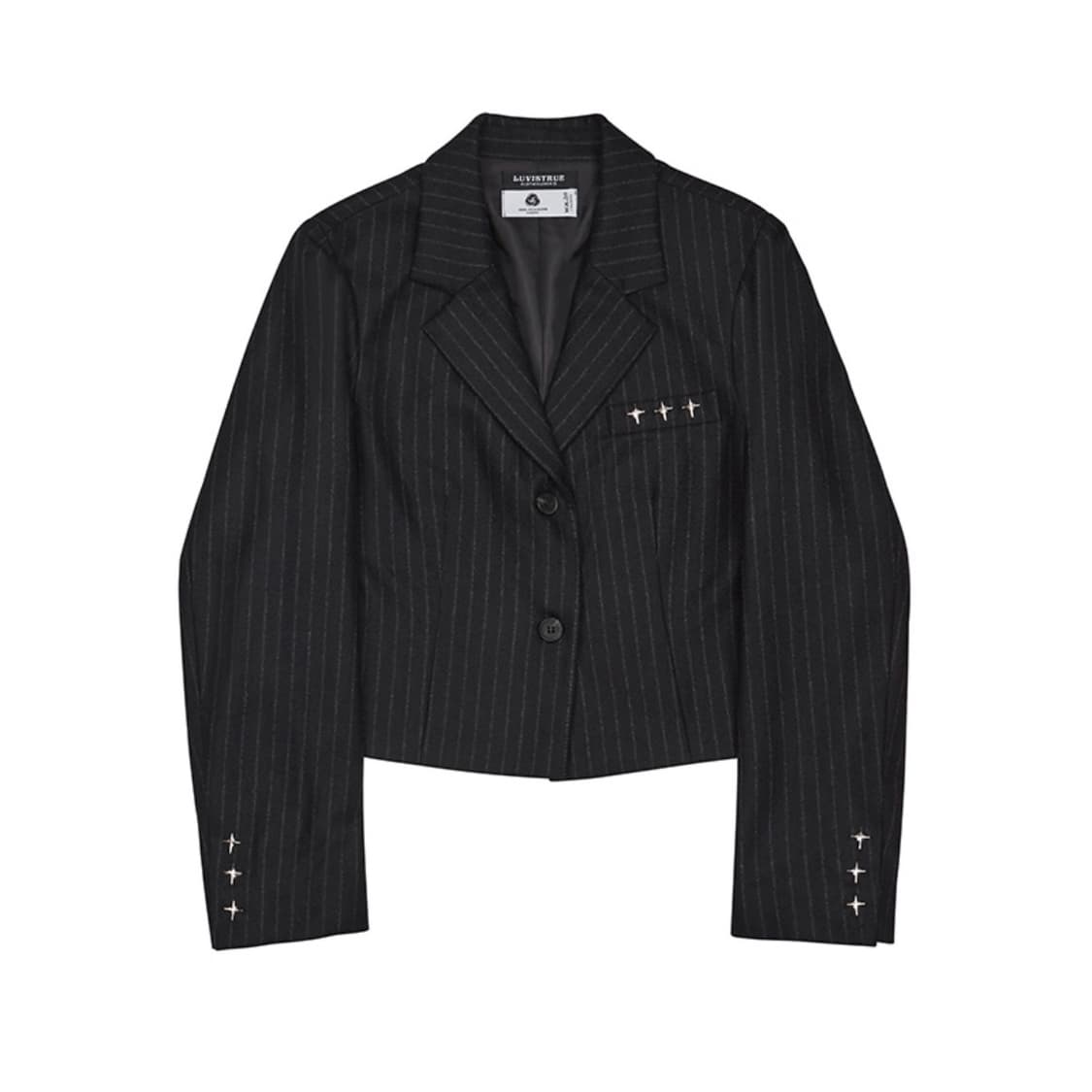 러브이즈트루 wo rivet crop blazer navy(F) 상품이미지2