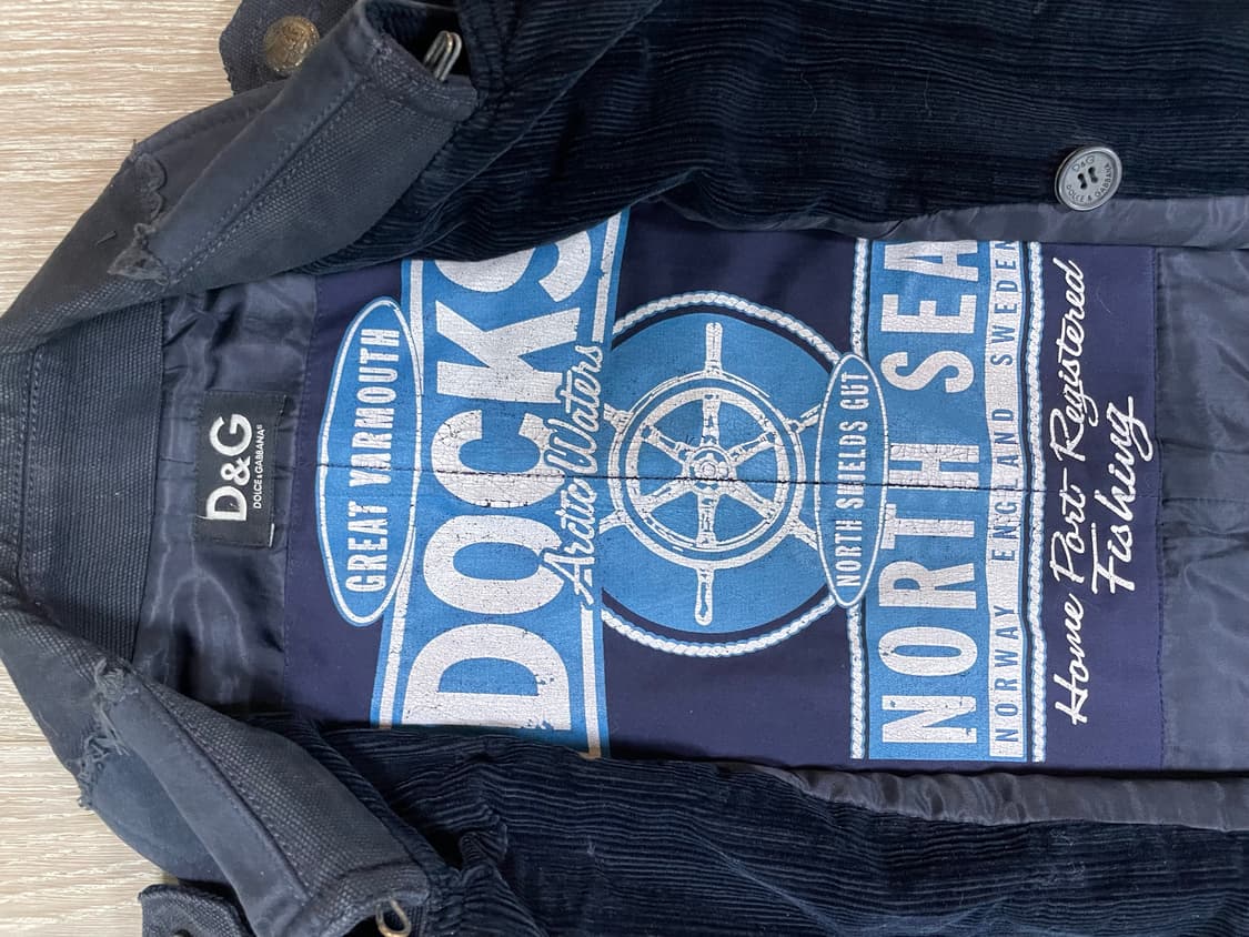 D&G 빈티지밀리터리 아카이브 은장단추피코트 48size 상품이미지5