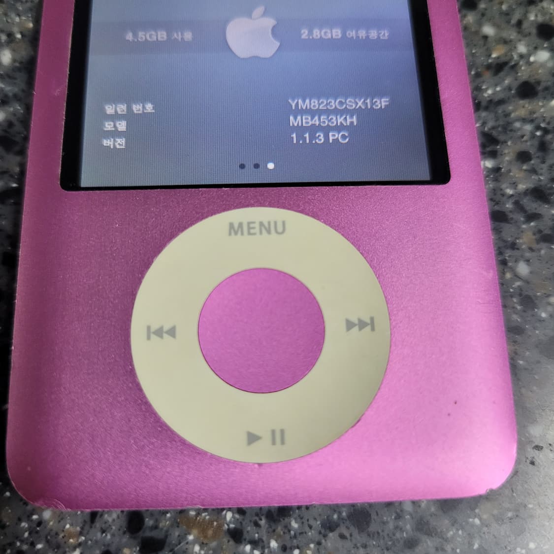 애플 아이팟 나노 3세대 8기가 핑크색 부품용 상품이미지9