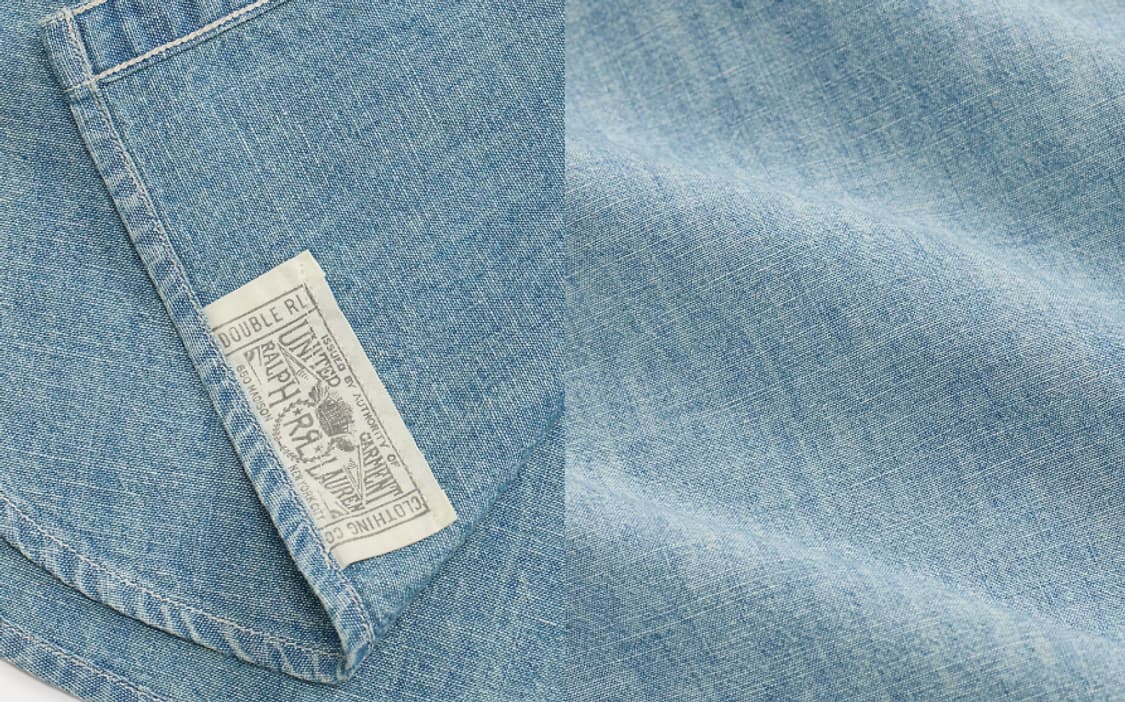 RRL 더블알엘 인디고 샴브레이 셔츠 XL / 연청 / 워크셔츠 / 정품 상품이미지4