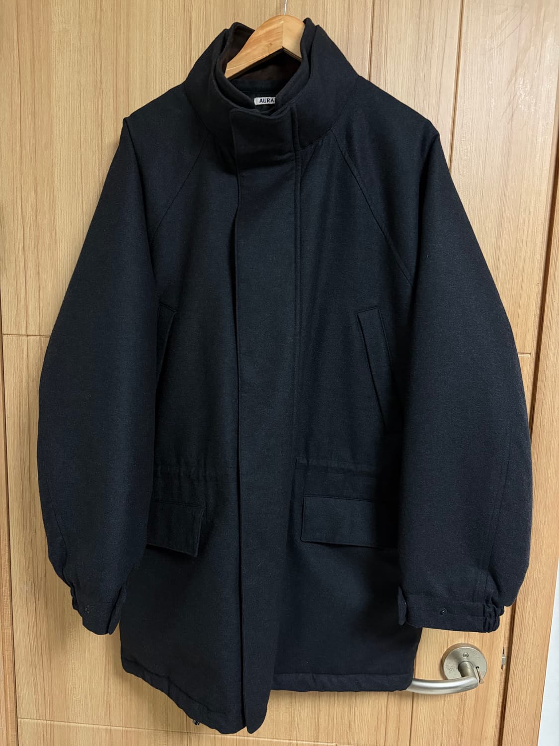 [4] 오라리 울 풀링 플란넬 패디드 오버 블루종 상품이미지4