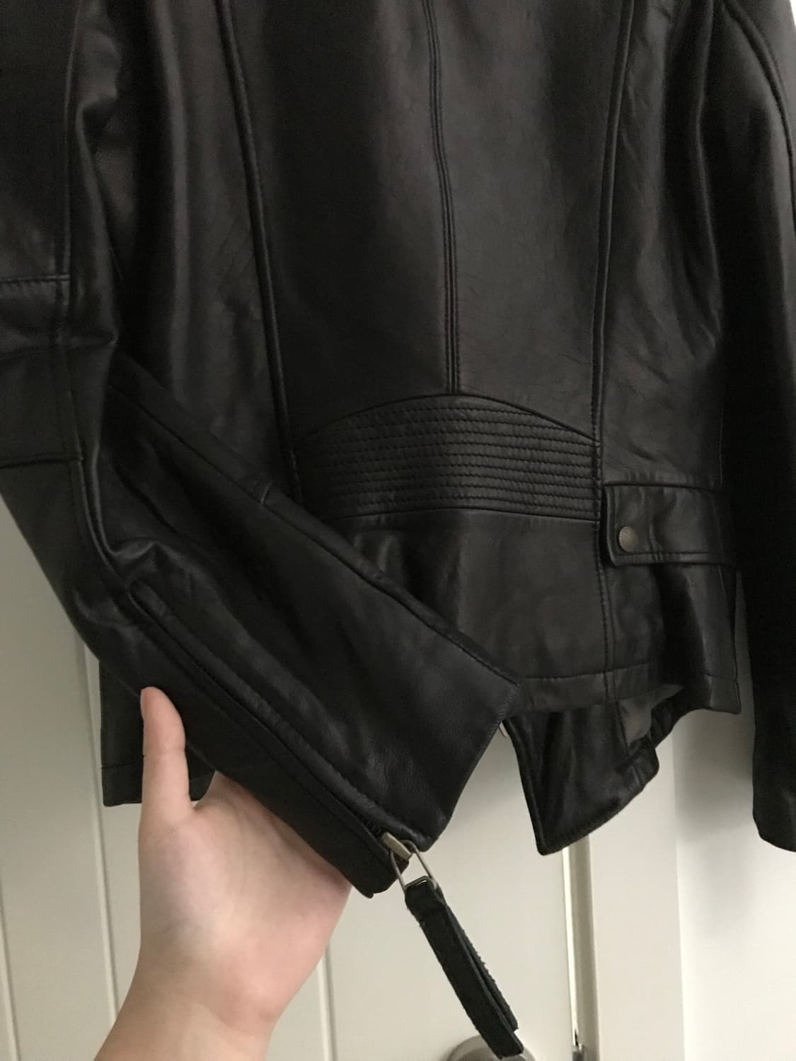 빈티지 언발 레더자켓 브라운 상품이미지2