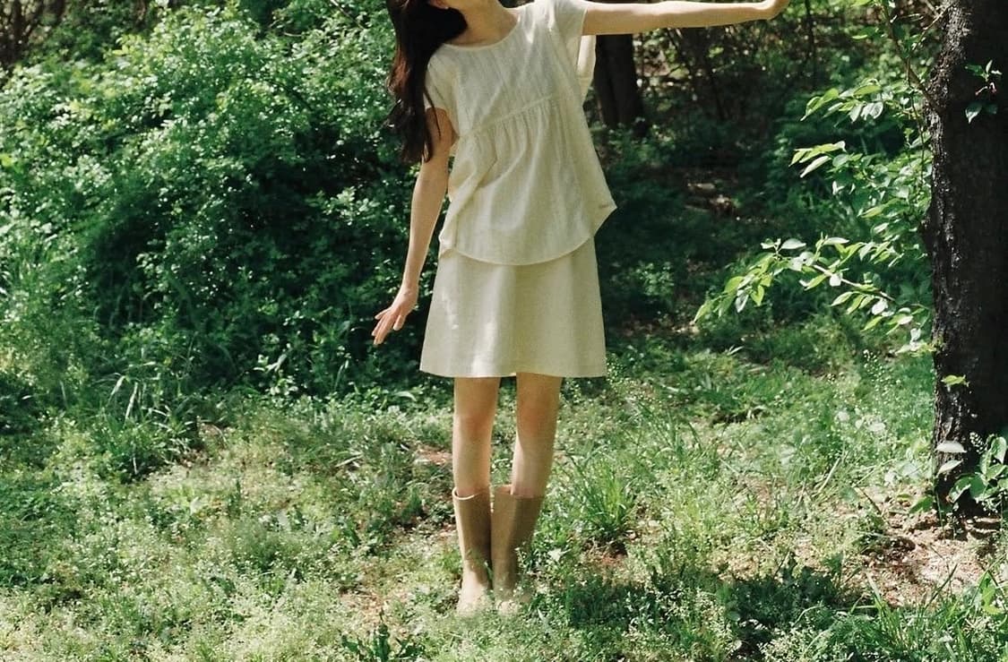 Snugnook linen midi skirt 상품이미지2
