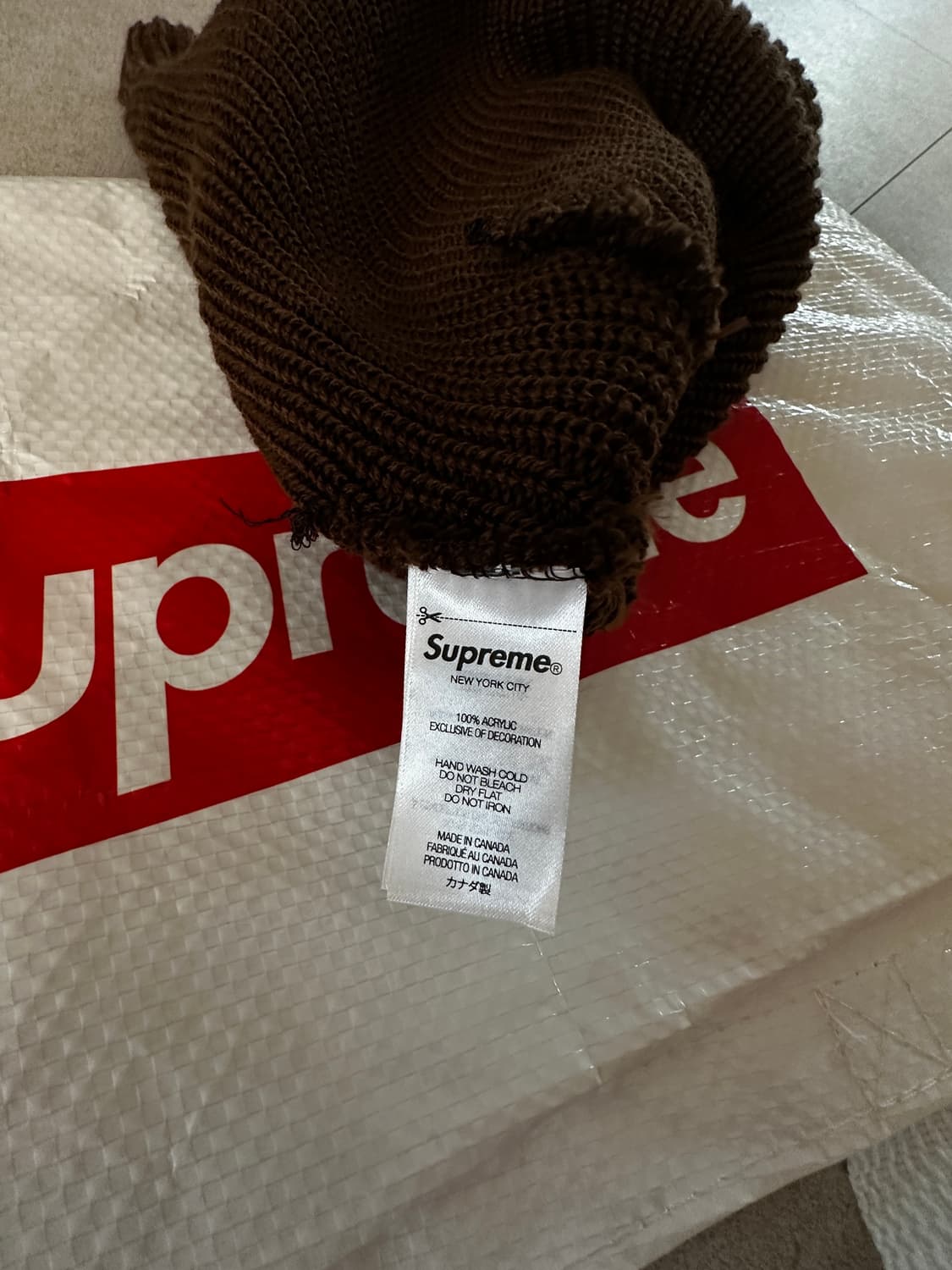 supreme loose guage beanie brown 상품이미지2