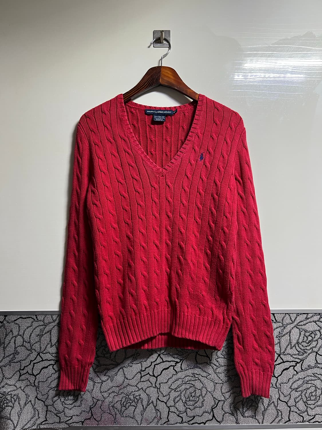 폴로 랄프로렌 케이블 니트 레드 상품이미지1