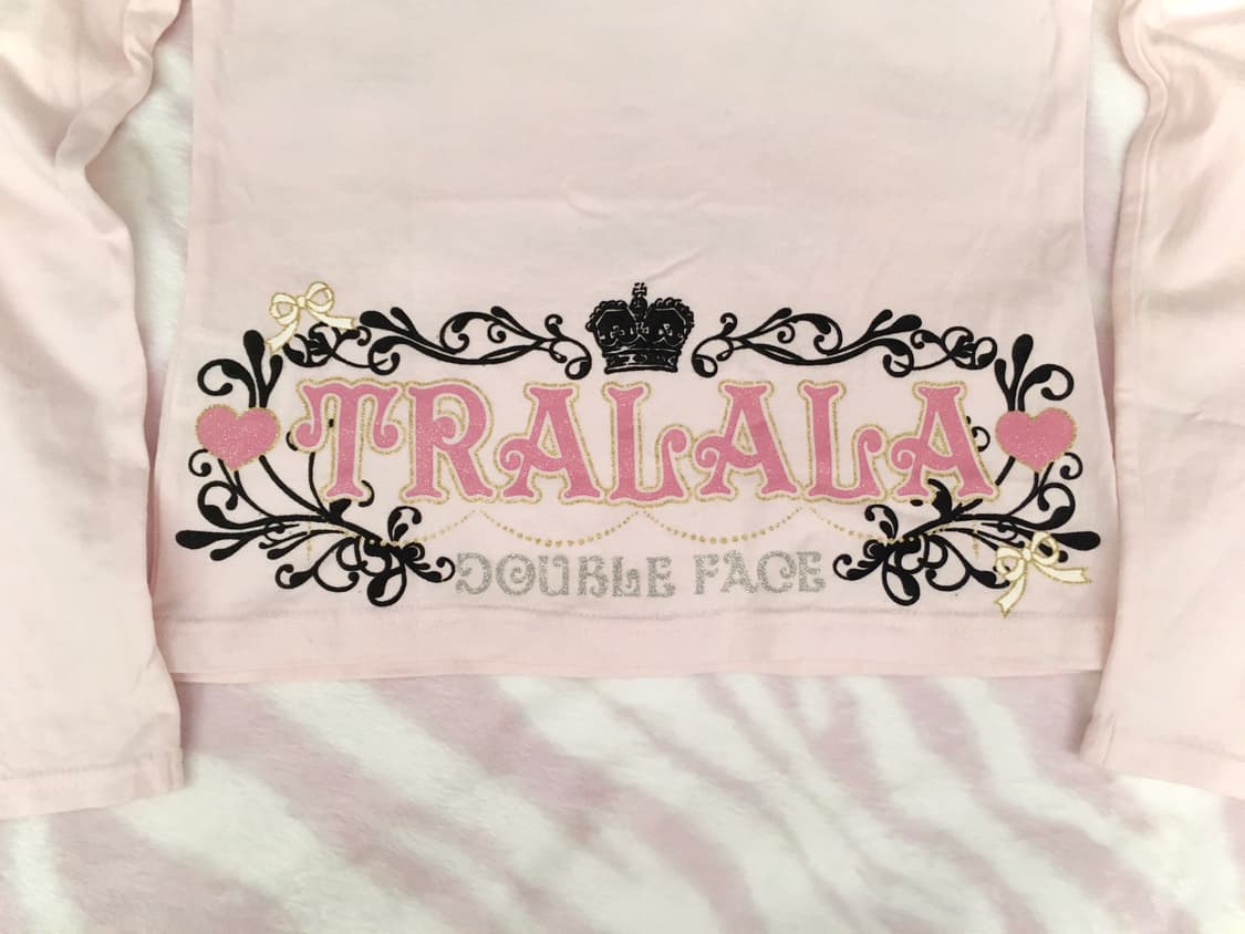 트랄라라 연핑크 하트 크라운 글리터 롱슬리브 티셔츠 히메갸루 상품이미지5