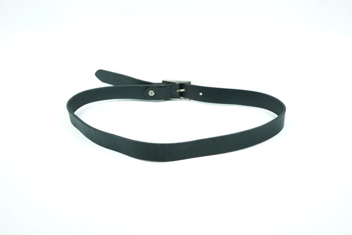 넘버나인 빈티지 블랙 레더 벨트 상품이미지3