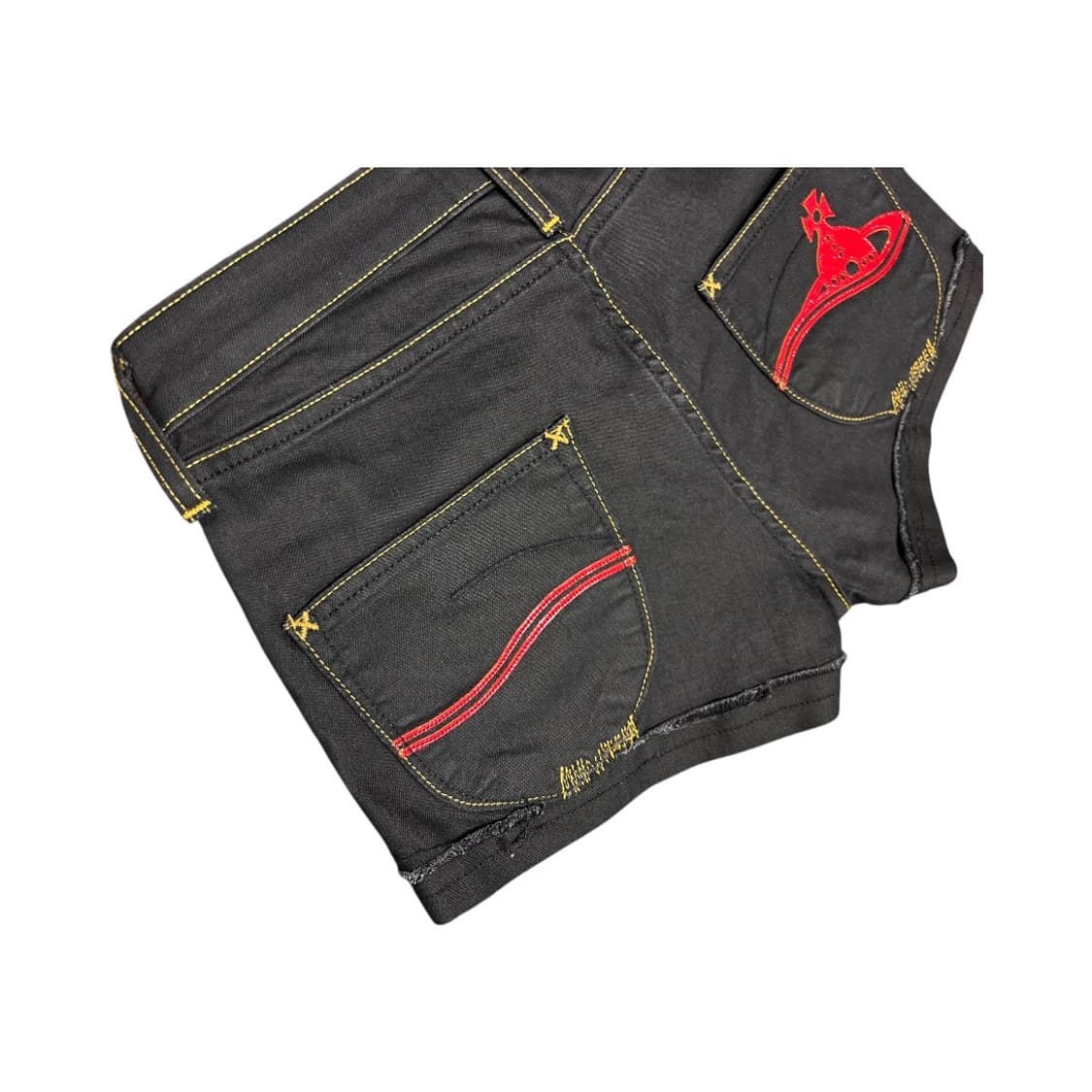 비비안웨스트우드 앵글로매니아 × Lee 오브 자수 블랙 데님 숏팬츠 상품이미지7