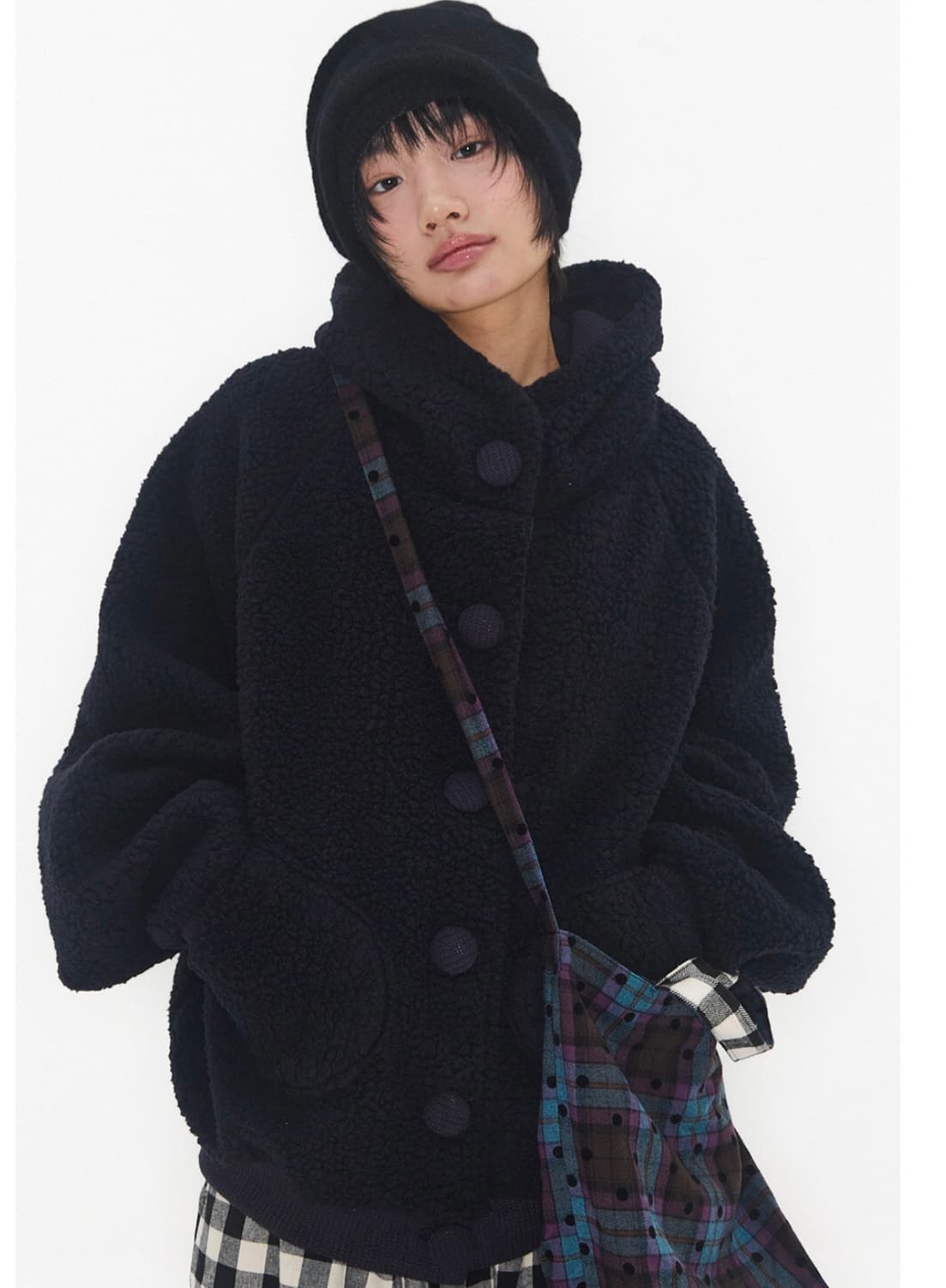 익스파이어드 걸 Sherpa Cloud Jacket Navy 상품이미지1