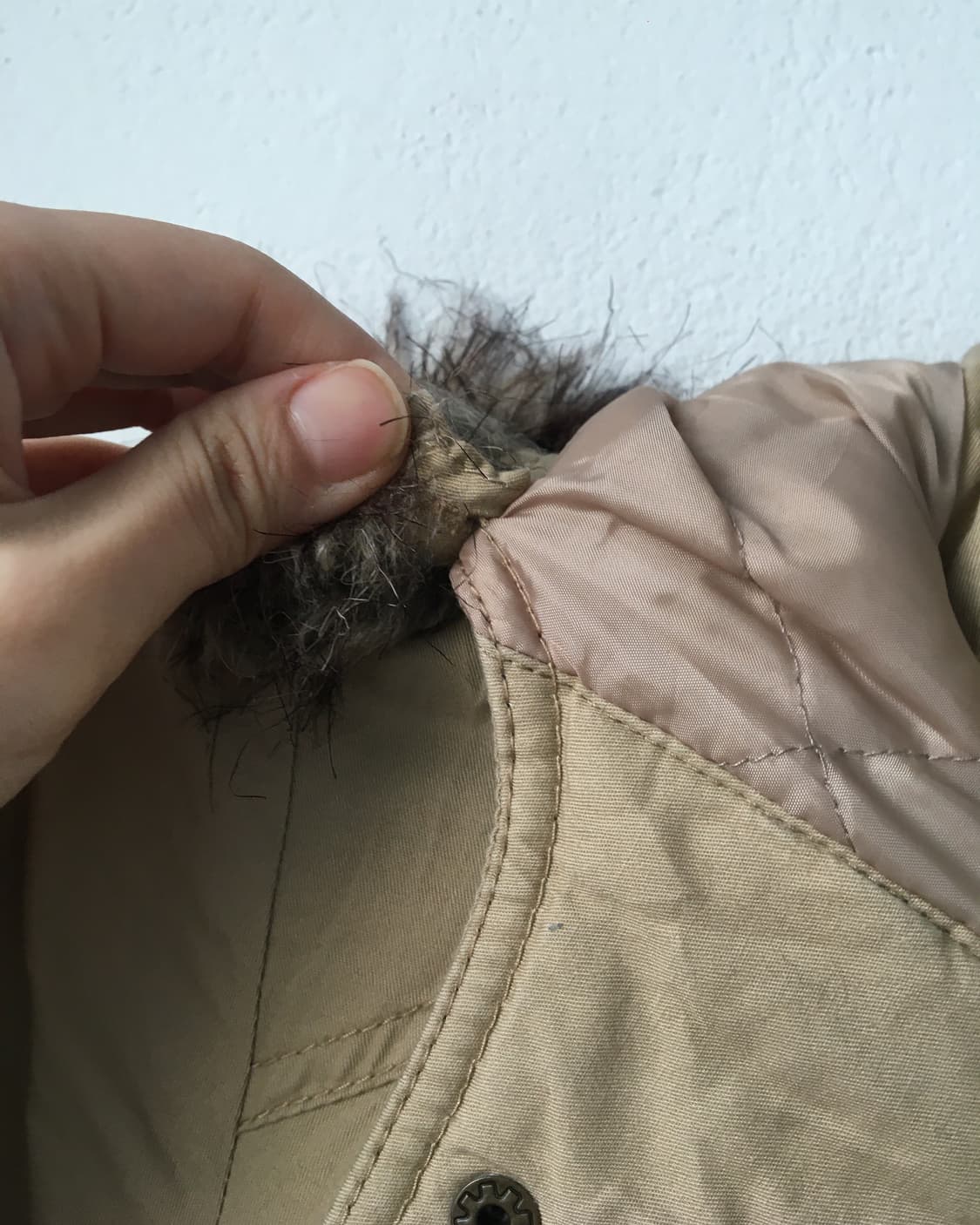 Fake fur hood jacket 상품이미지4