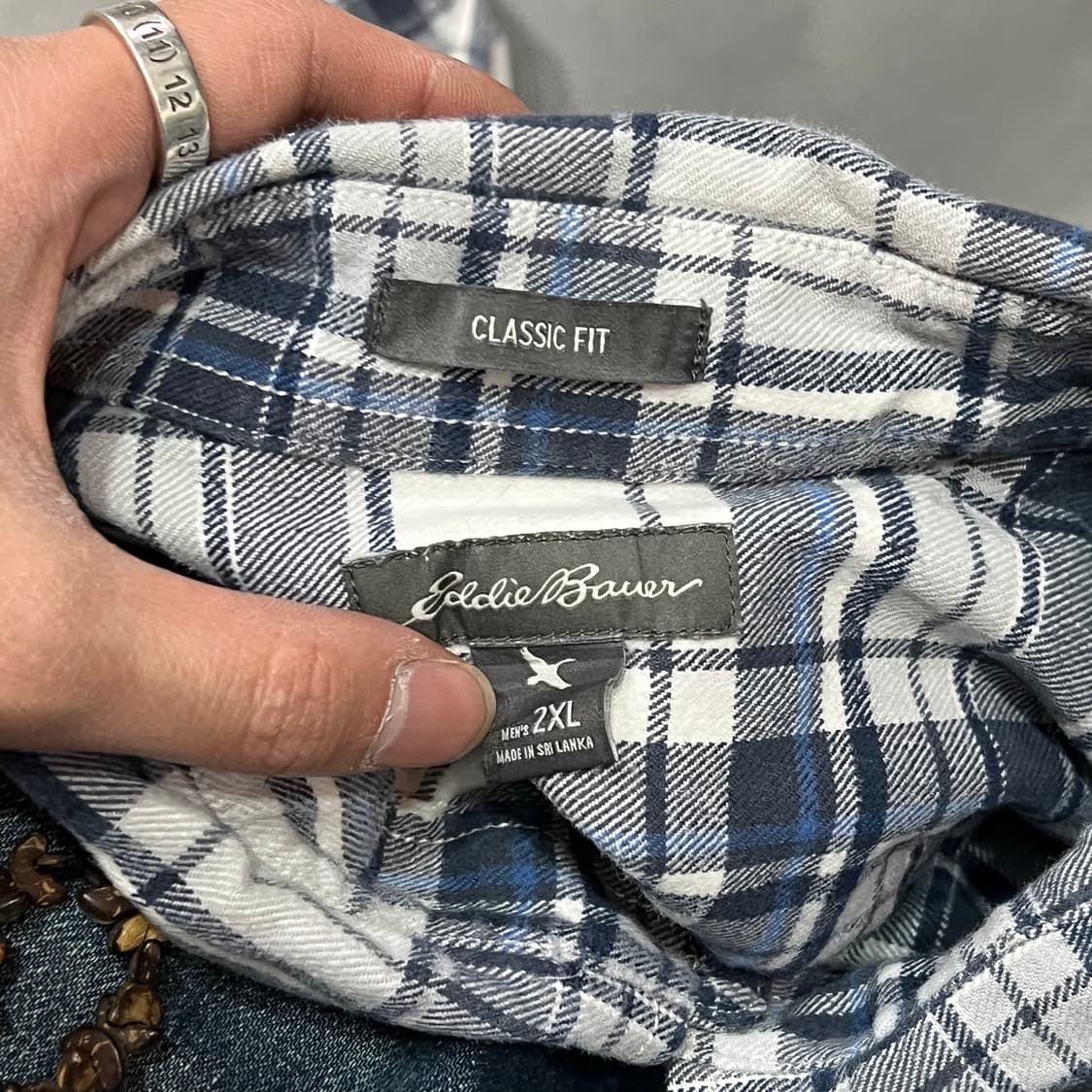  에디바우어 체크 플란넬 셔츠 y14973 상품이미지5