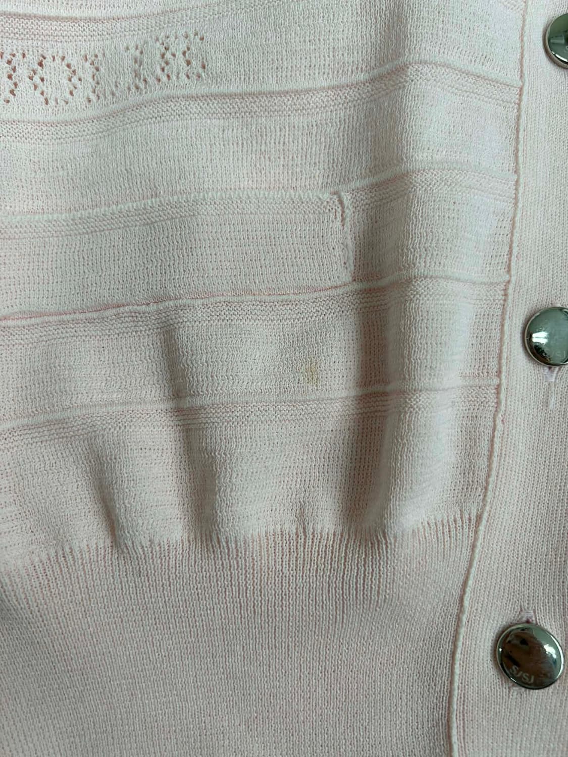 [90] SJSJ 24년 신형 한섬 센존 로고 니트 숏 슬리브 가디건 상품이미지7