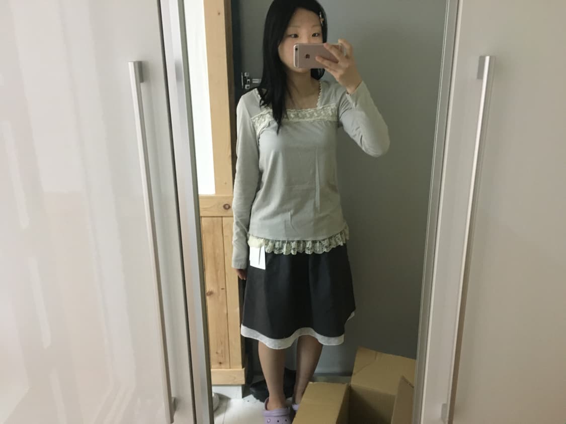 빈티지 모리 레이스 상의 상품이미지3