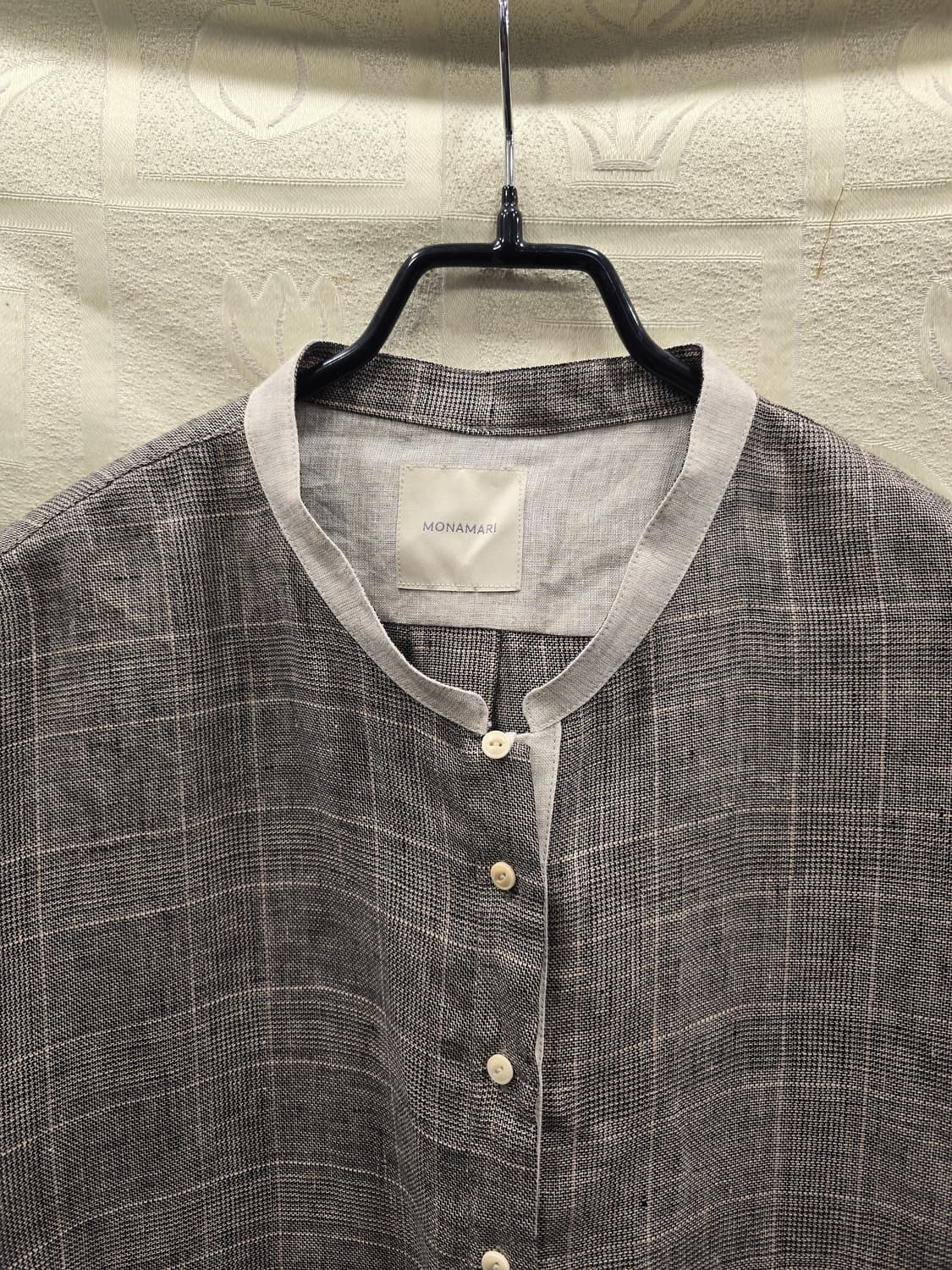 모나마리 린넨 체크 자켓 프리사이즈 상품이미지2