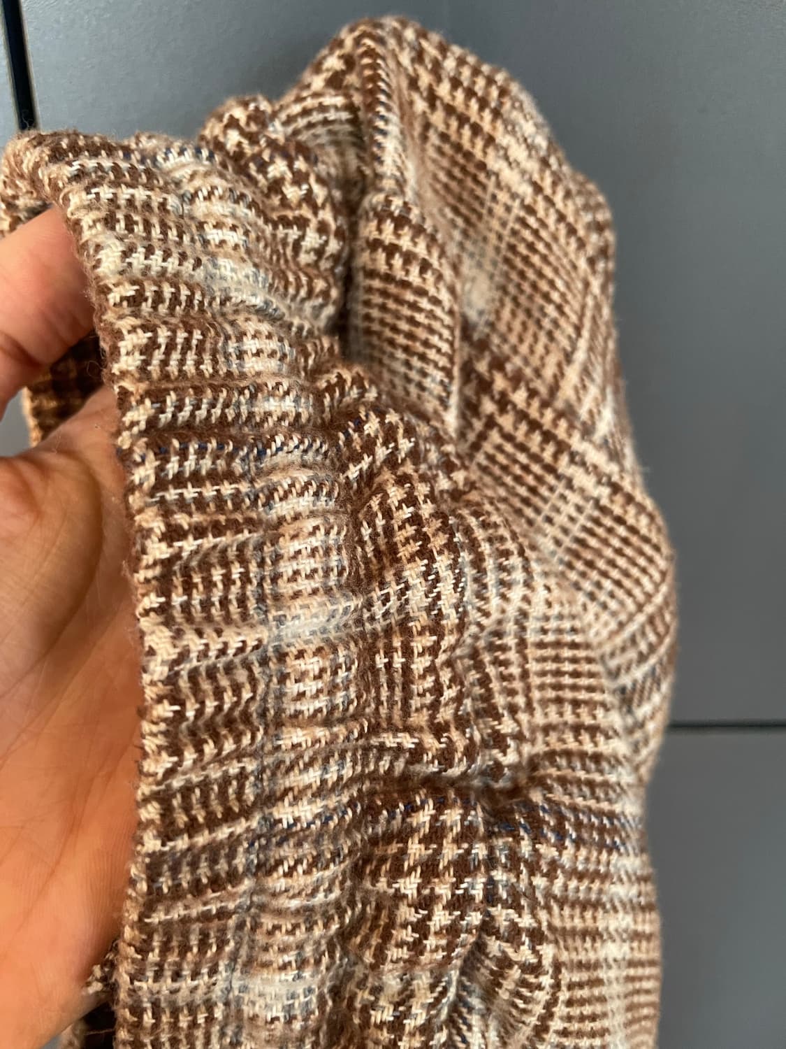 브라운 체크 파자마룩 와이드 팬츠  상품이미지4