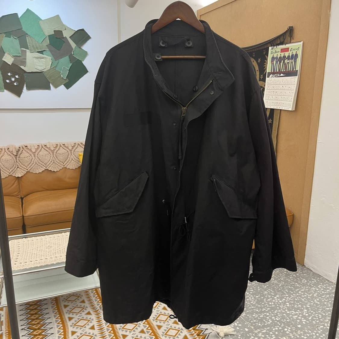 라퍼지스토어 캐주얼 피쉬테일 오버핏 롱 야상 자켓 M C10833 상품이미지3