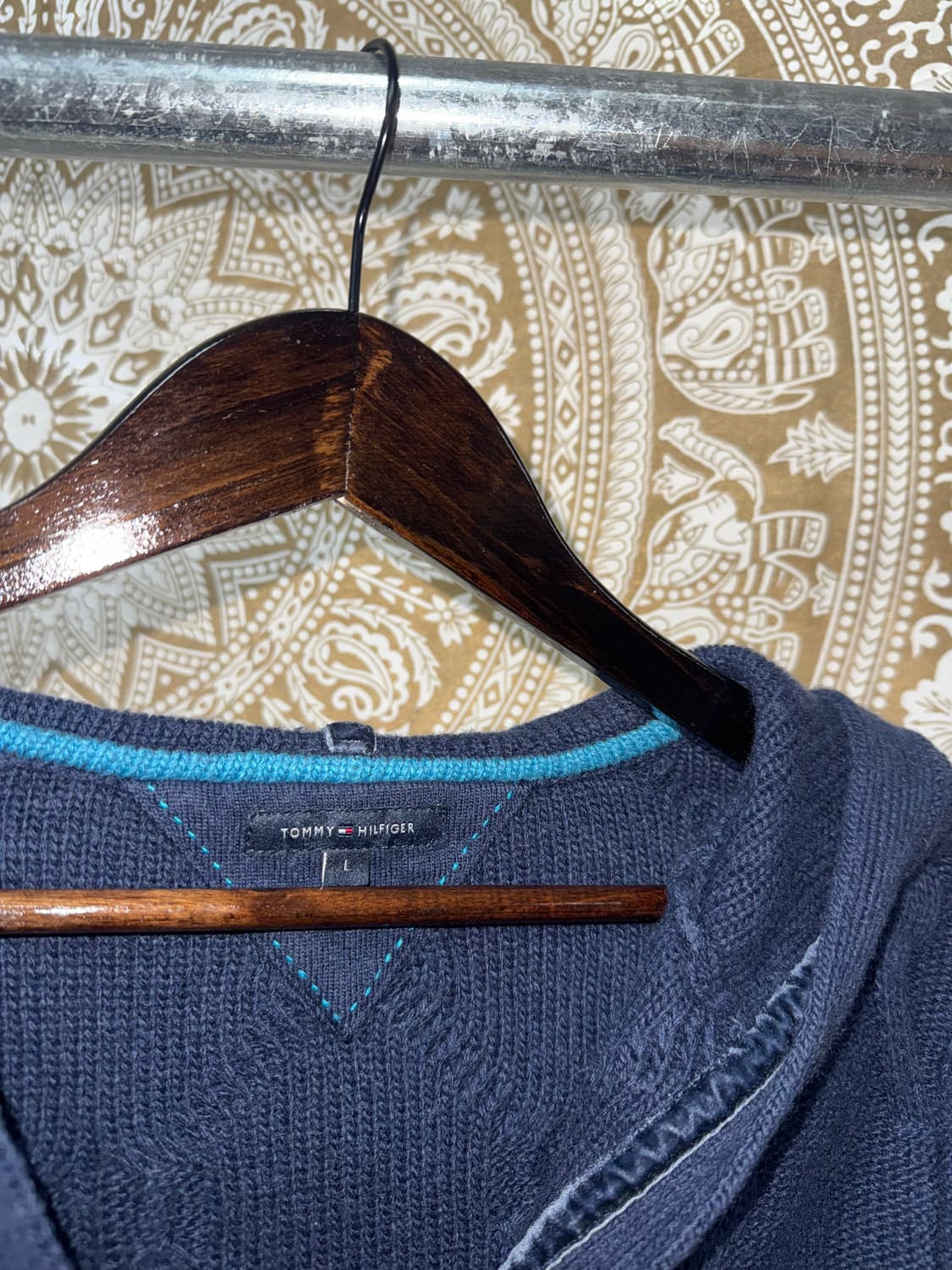 타미힐피거 여성 케이블 크롭 후드 가디건  상품이미지5