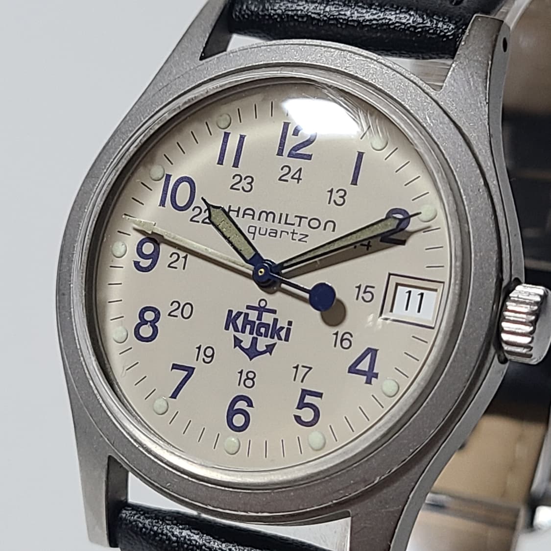 해밀턴 9797 카키필드 쿼츠 흰판 빈티지 시계 상품이미지3