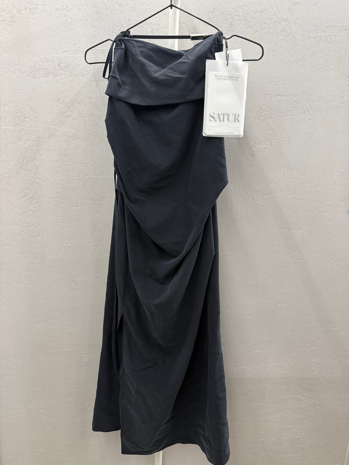 SATUR Oath 백리스 셔링 드레스 블랙 M 상품이미지2
