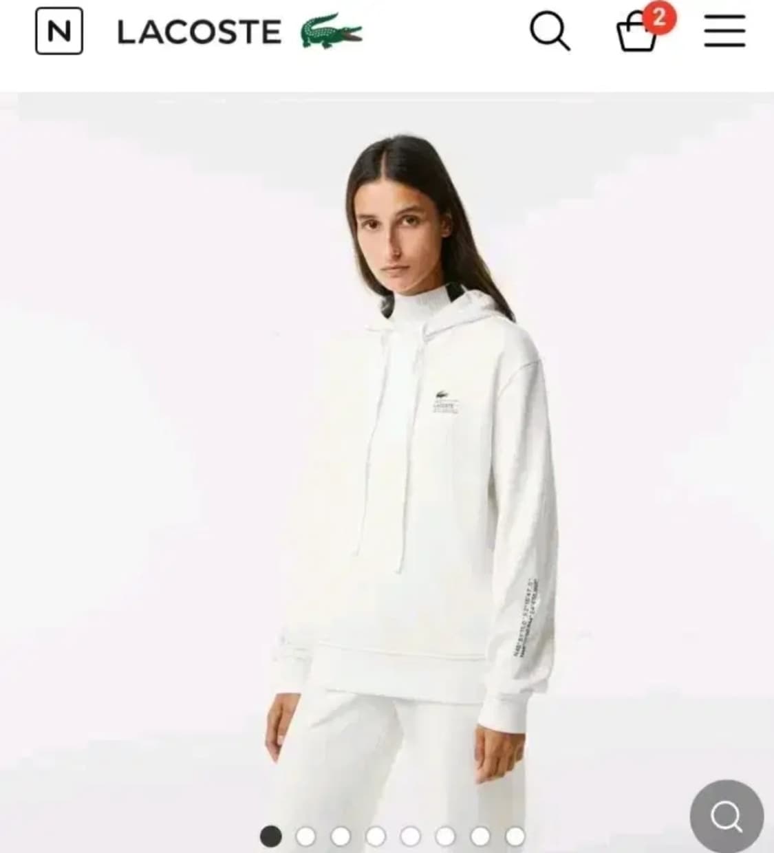 라코스테 루즈핏 후드티 상품이미지2