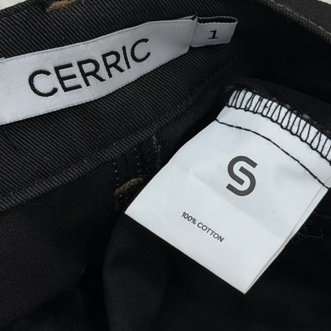 세릭 니 핀턱 팬츠 바지 블랙 1 상품이미지5