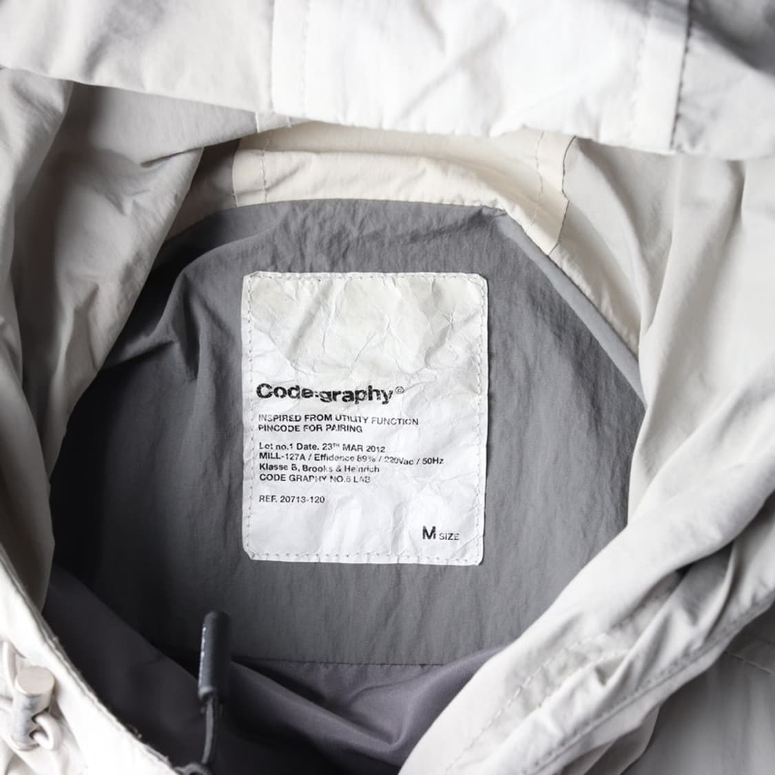 코드그라피 테크니컬 유틸리티 후드 윈드브레이커 그레이 M 상품이미지6