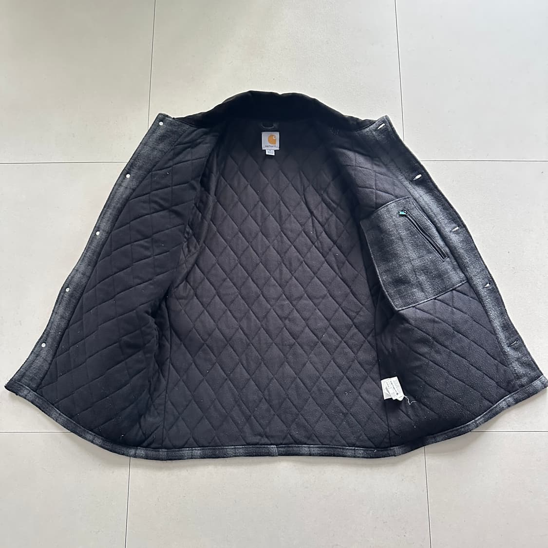 12년 칼하트 램스울 체크 초어 코트 (S) 상품이미지5