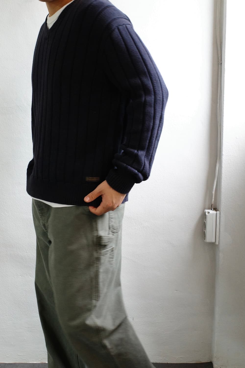 폴로 브이넥 니트 상품이미지2