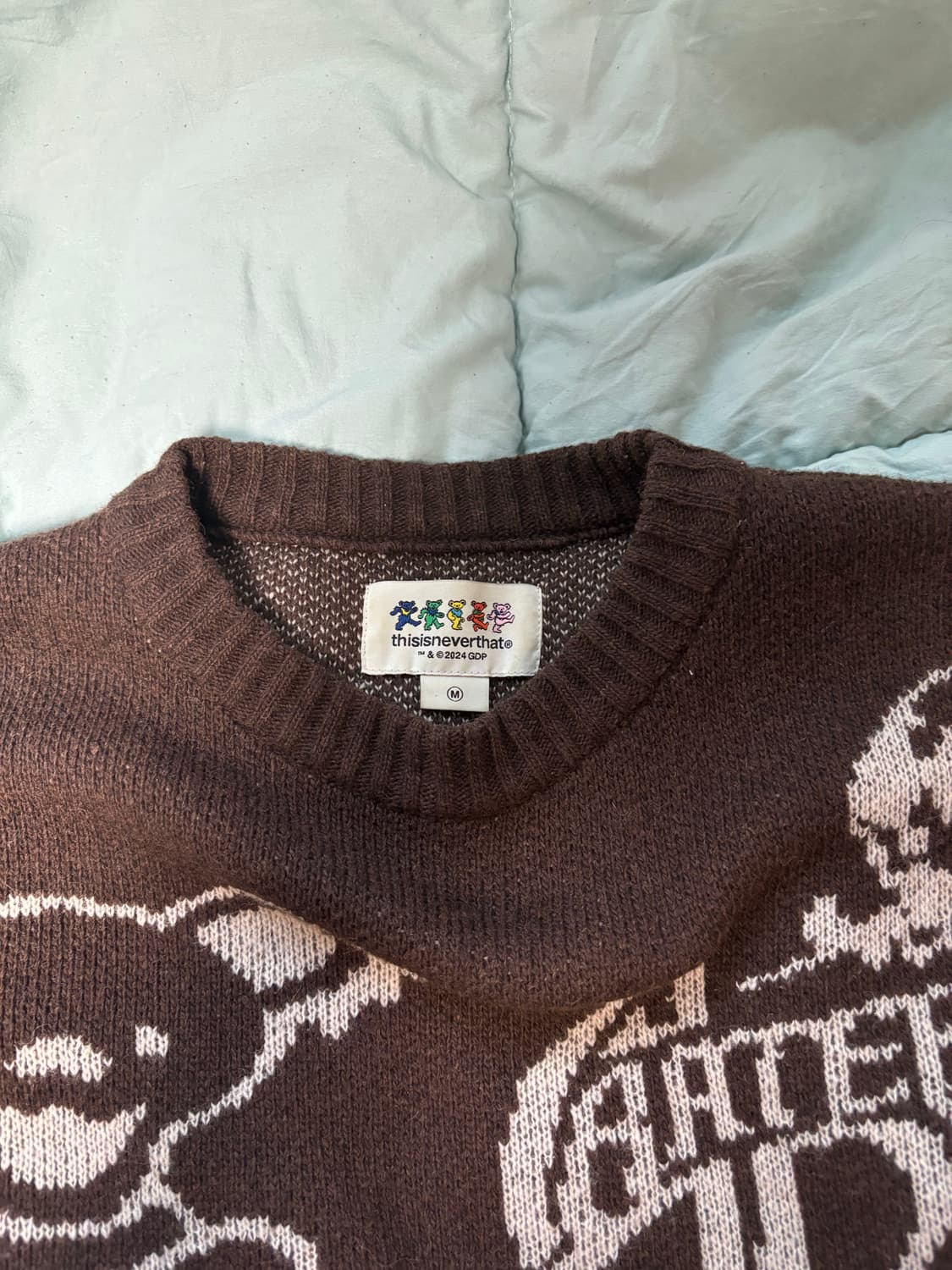 디스이즈네버댓 x 그레이트풀 데드 니트 스웨터 브라운 M 상품이미지3
