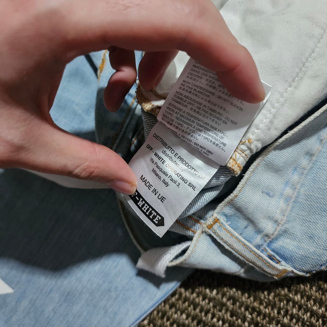 Off white 워싱 데님 팬츠 32 상품이미지9