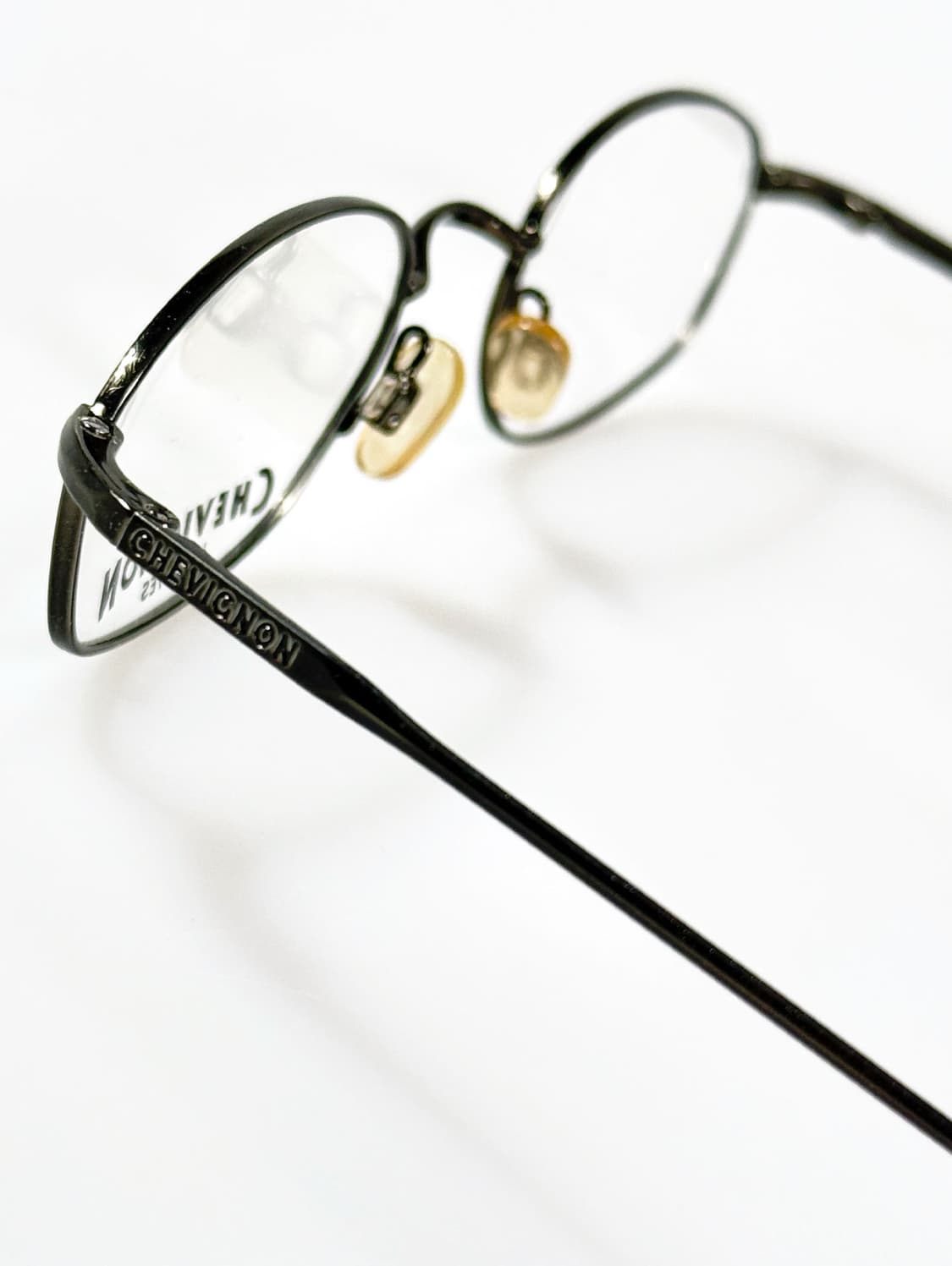 90s CHEVIGNON 슬림 오벌 메탈 프레임 빈티지 안경 상품이미지4