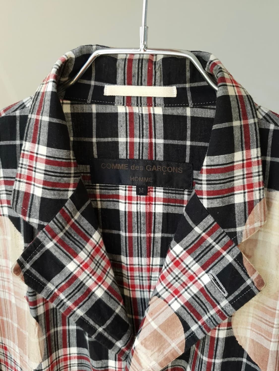 꼼데가르송 옴므 체크 블레이져 M 상품이미지2