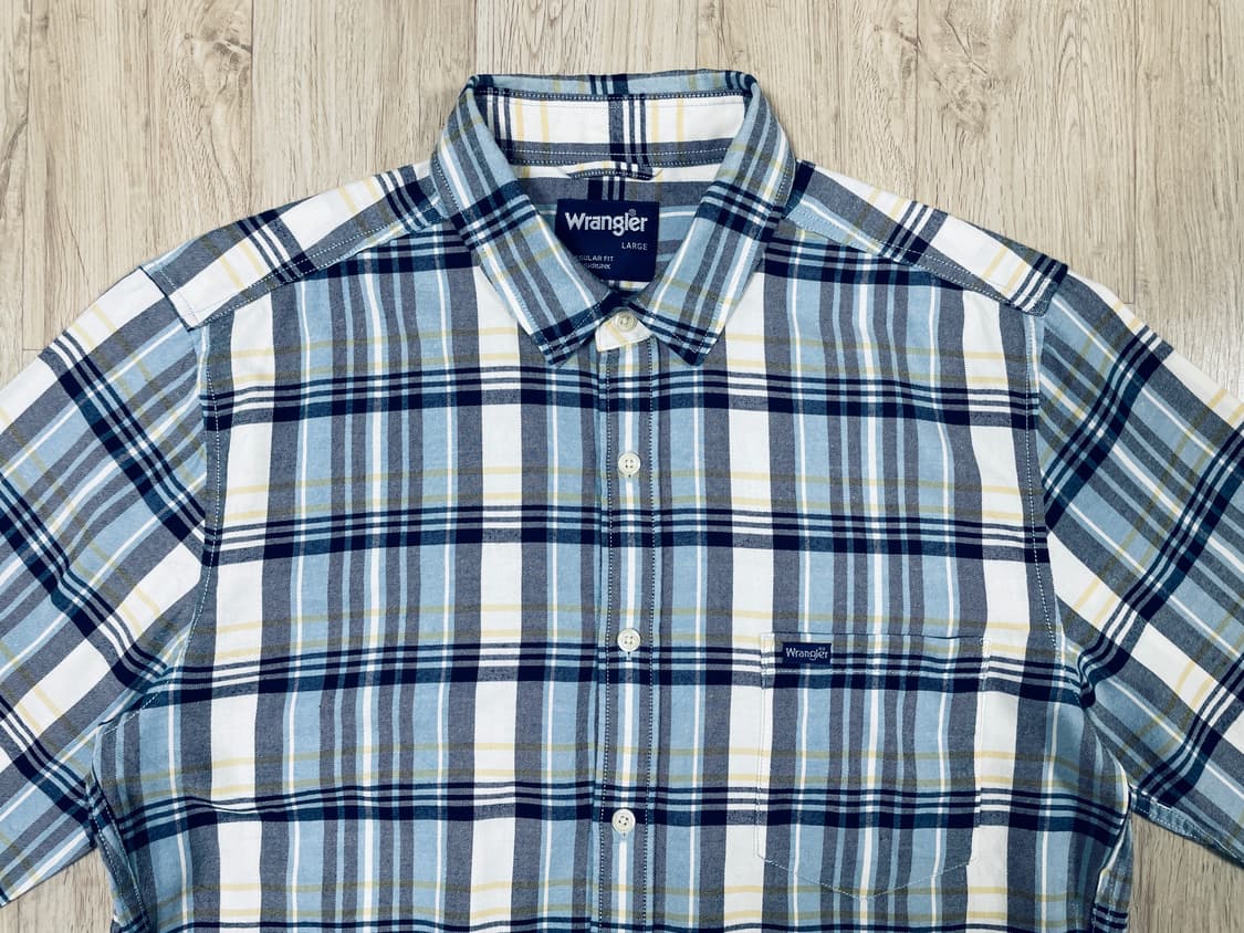 95~100) 70's 복각 랭글러 체크 플란넬셔츠(RRL&LVC&폴로) 상품이미지4