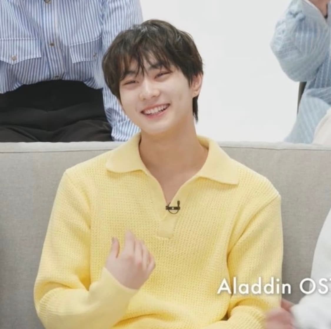 렉토 / 오픈 카라 폴로 니트 (옐로우) / L 상품이미지2