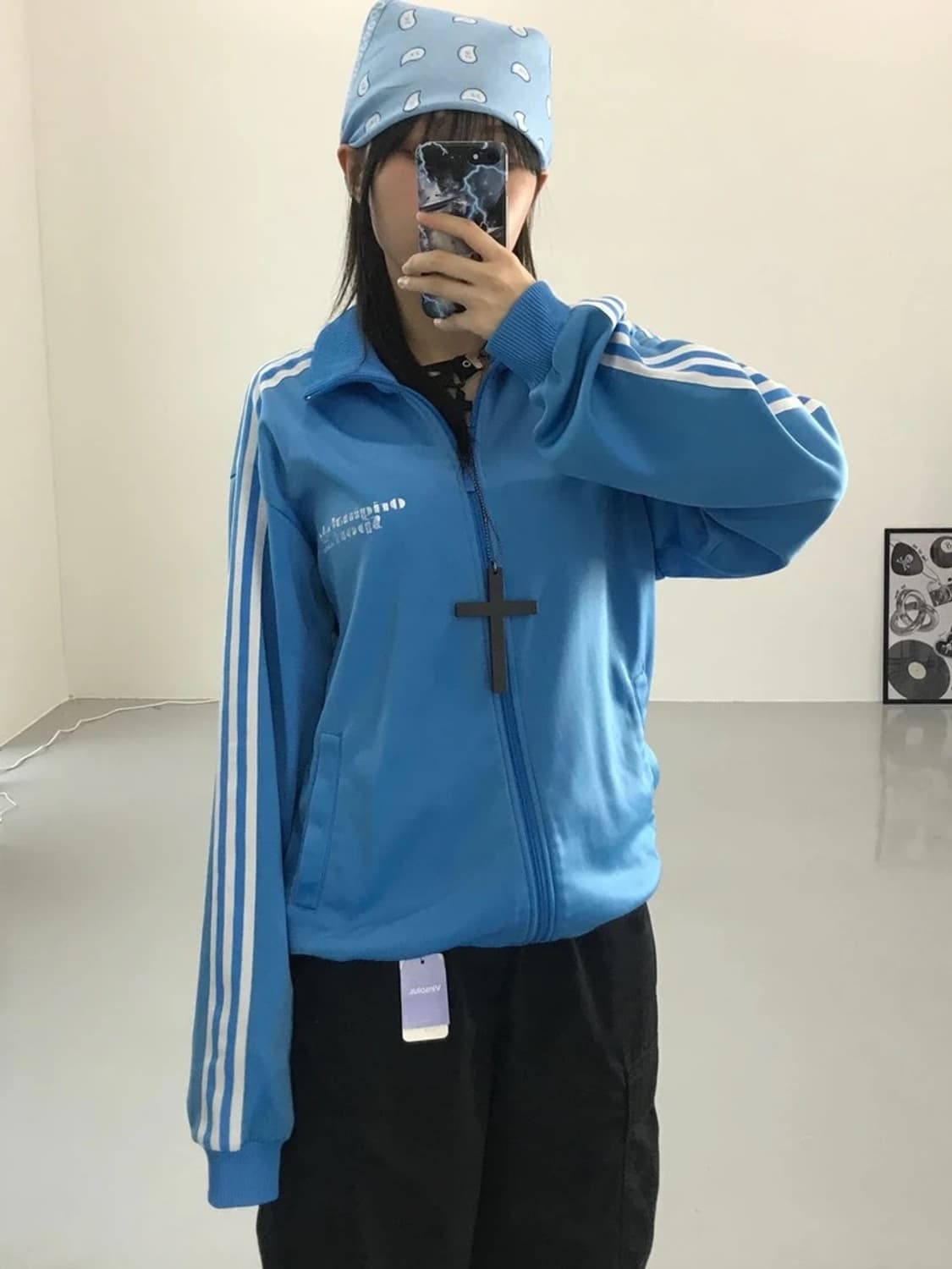 아디다스 스카이블루 오리지널 스포츠 져지  상품이미지1