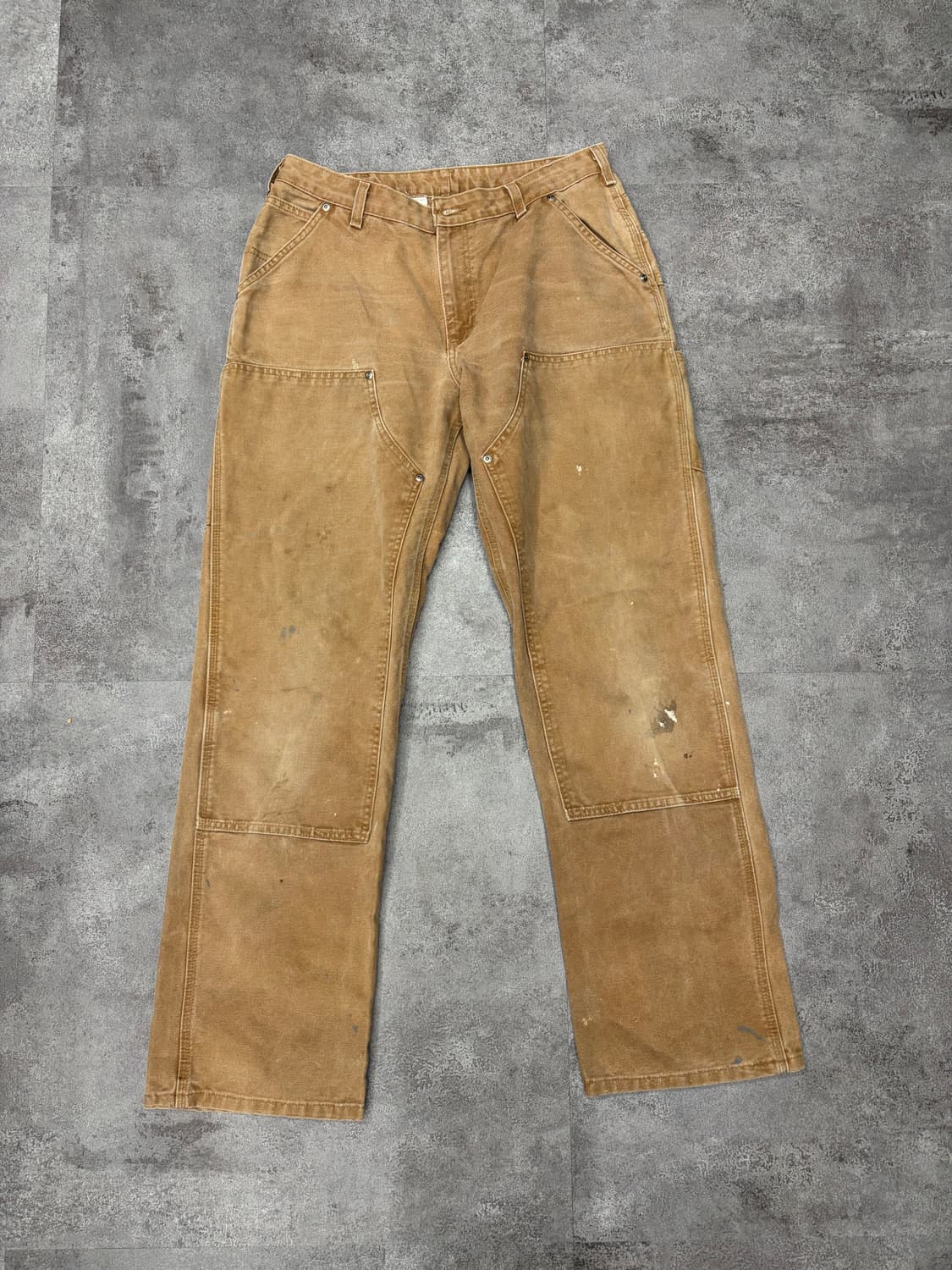 00s 칼하트 브라운 더블니 워크 팬츠 brn 상품이미지1