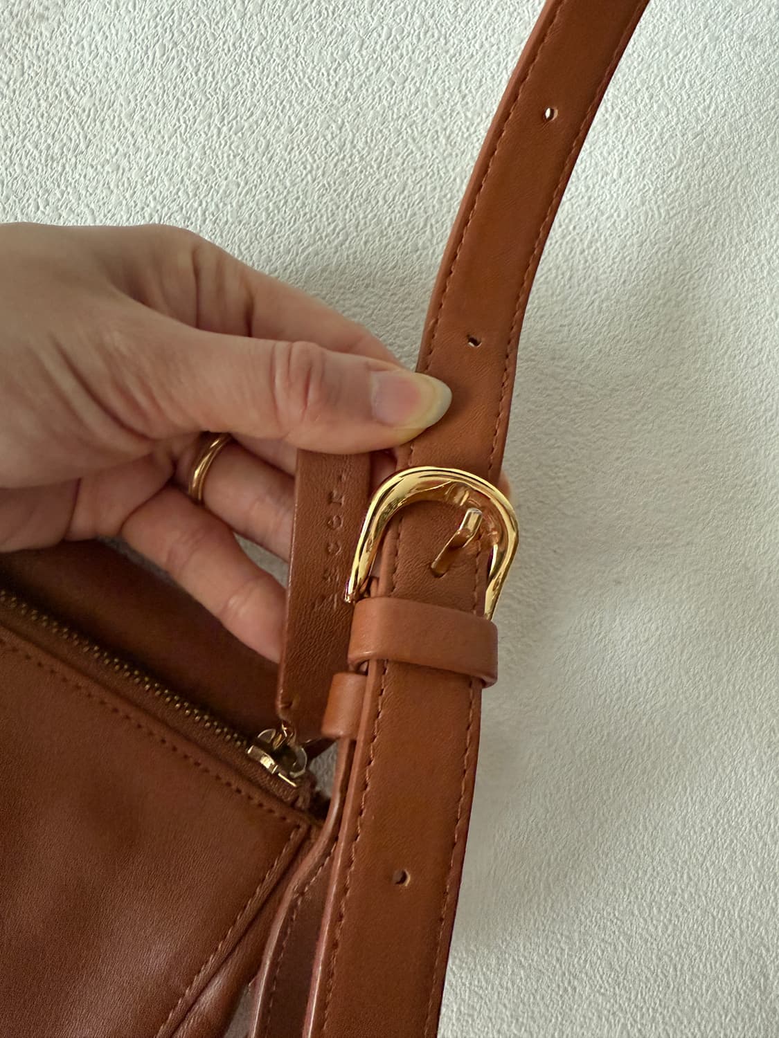 Pre owned 레더 숄더 크로스백 상품이미지5